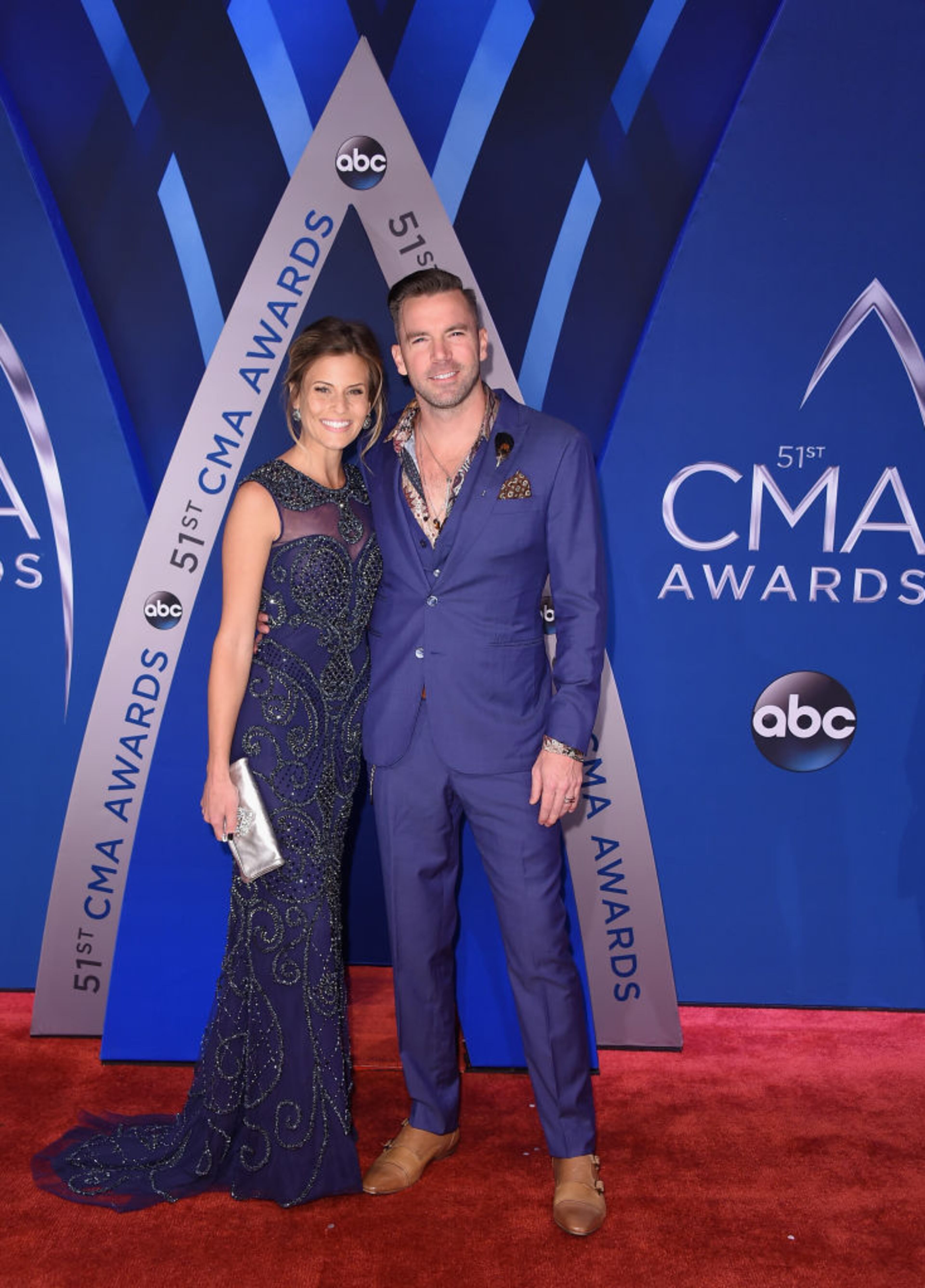 NASHVILLE, TN - NOVEMBER 08: Marielle Jaffe and TK McKamy attends the 51st annual CMA Awards at the Bridgestone Arena on November 8, 2017 in Nashville, Tennessee. (Photo by Michael Loccisano/Getty Images)
