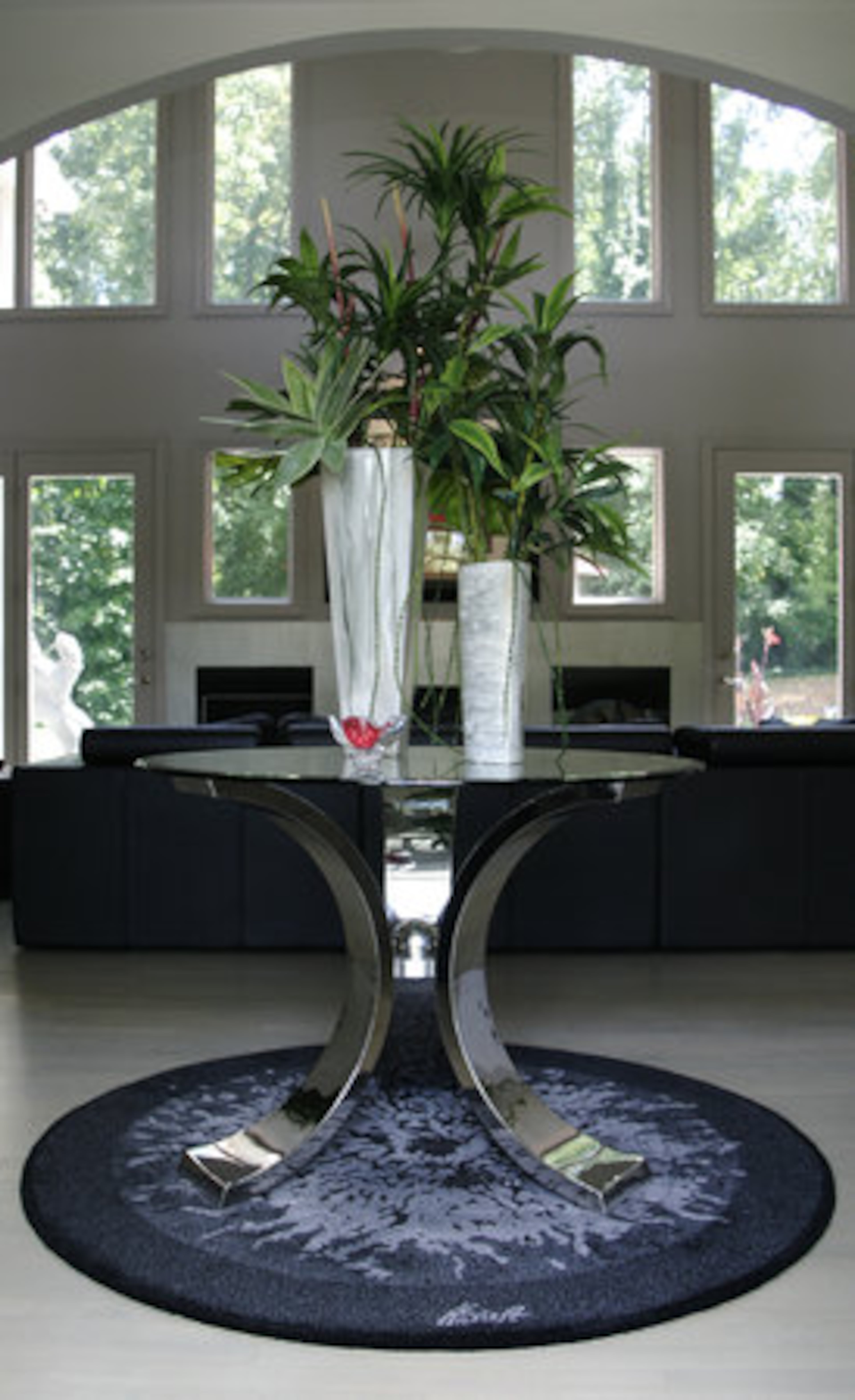 Visitors walk into an entryway that flows into the family room. The Huffs opted not to have a formal living room.