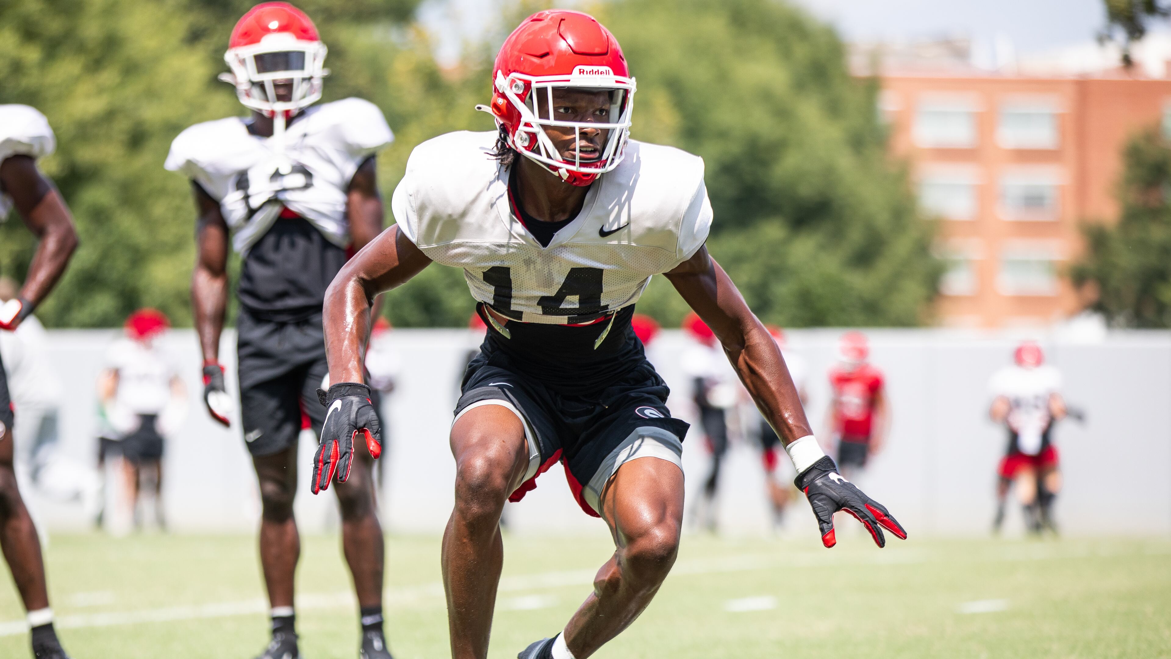 Georgia Bulldogs defensive back David Daniel (14) during a practice on Monday, Aug. 9, 2021, in Athens. (Photo by Tony Walsh/UGA)