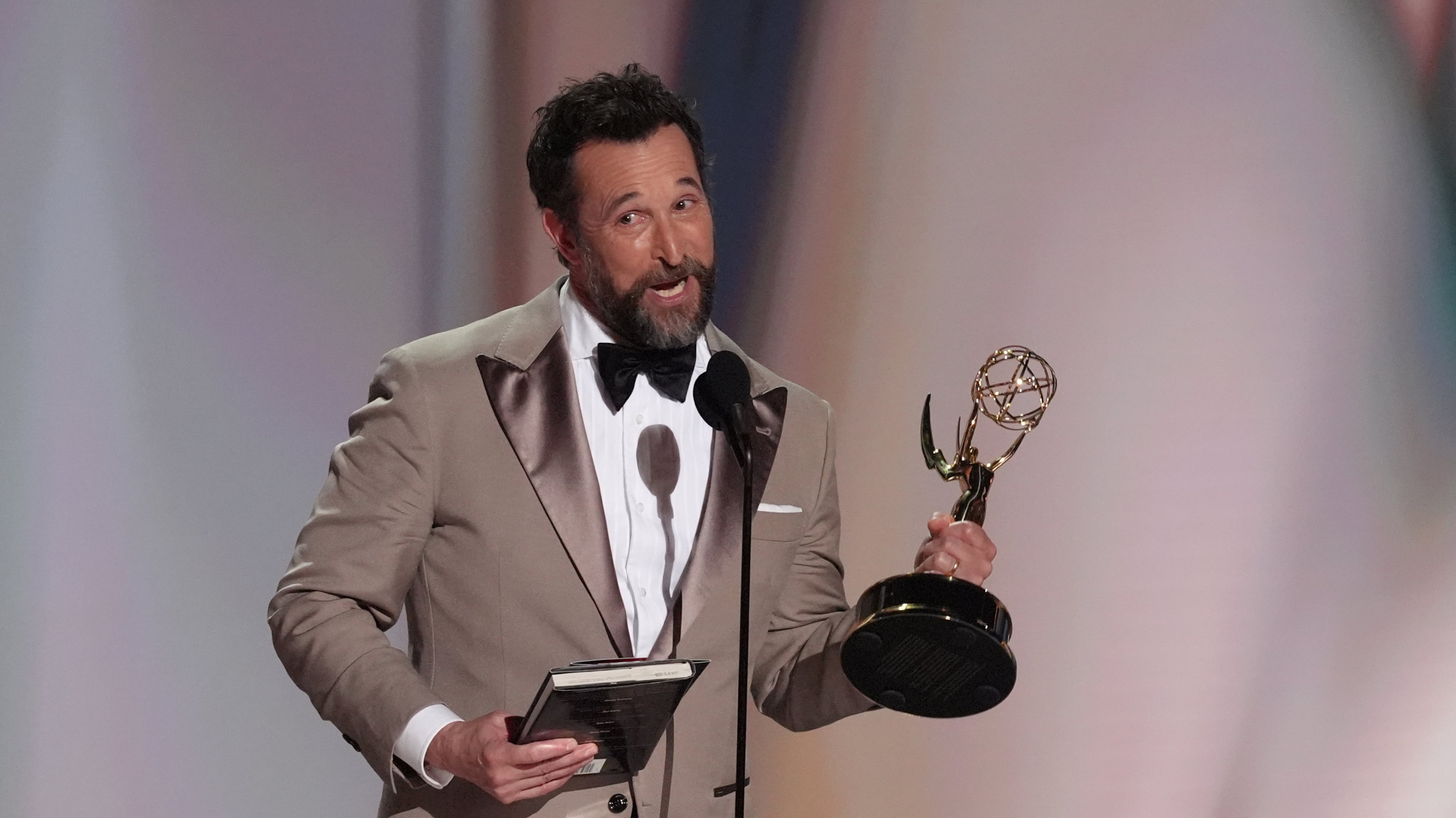 Noah Wyle accepts the award for outstanding lead actor in a drama series for "The Pitt" during the 78th Emmy Awards on Monday, Sept. 14, 2026, at the Peacock Theater in Los Angeles. (AP Photo/Chris Pizzello)