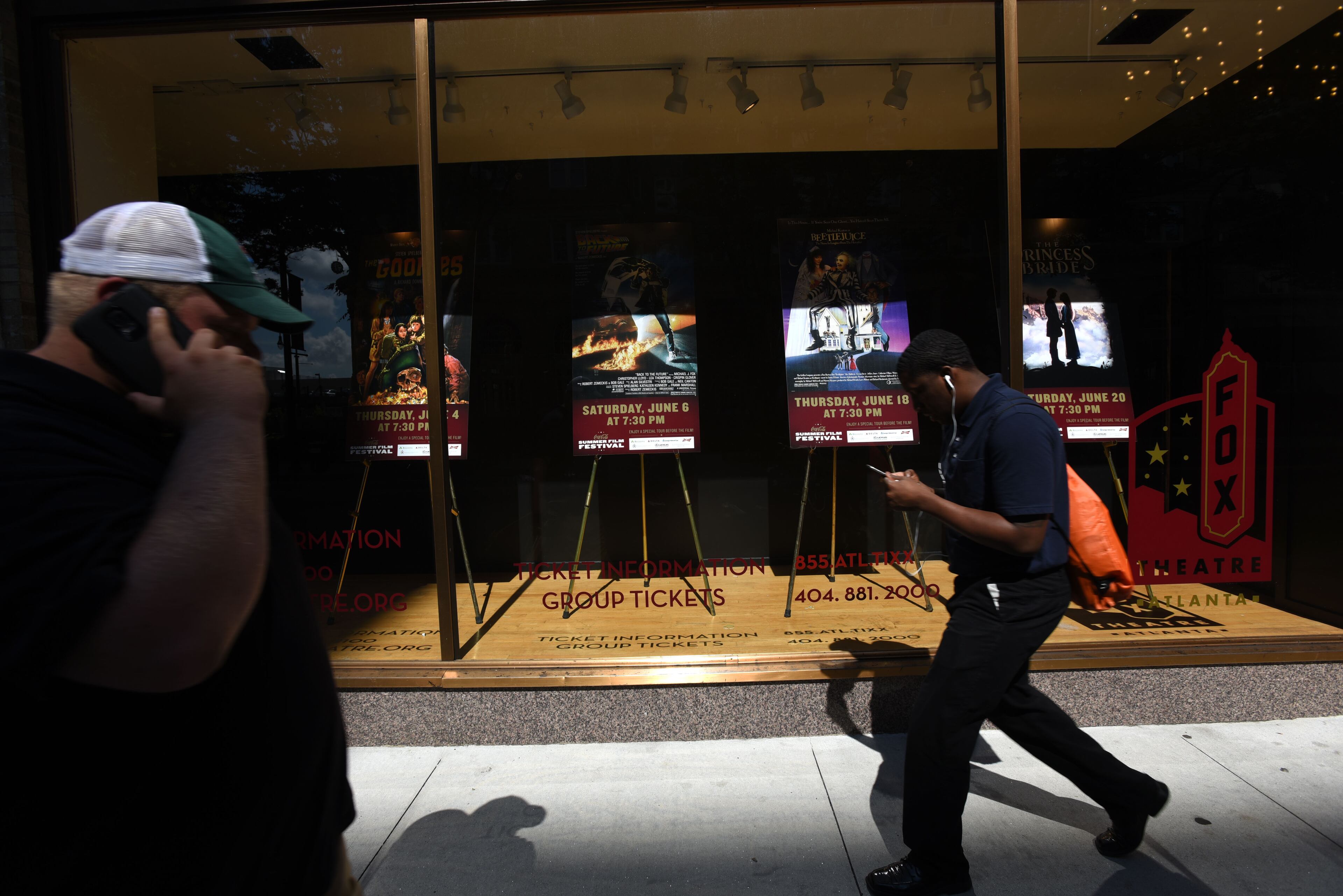 June 2, 2015 Atlanta - Exterior of the Fox Theatre on Tuesday, June 2, 2015. Feature on the Fox Theatre, completing its 40th anniversary celebration of its saving with the free Fox Block Party outside and inside the landmark on June 7. HYOSUB SHIN / HSHIN@AJC.COM