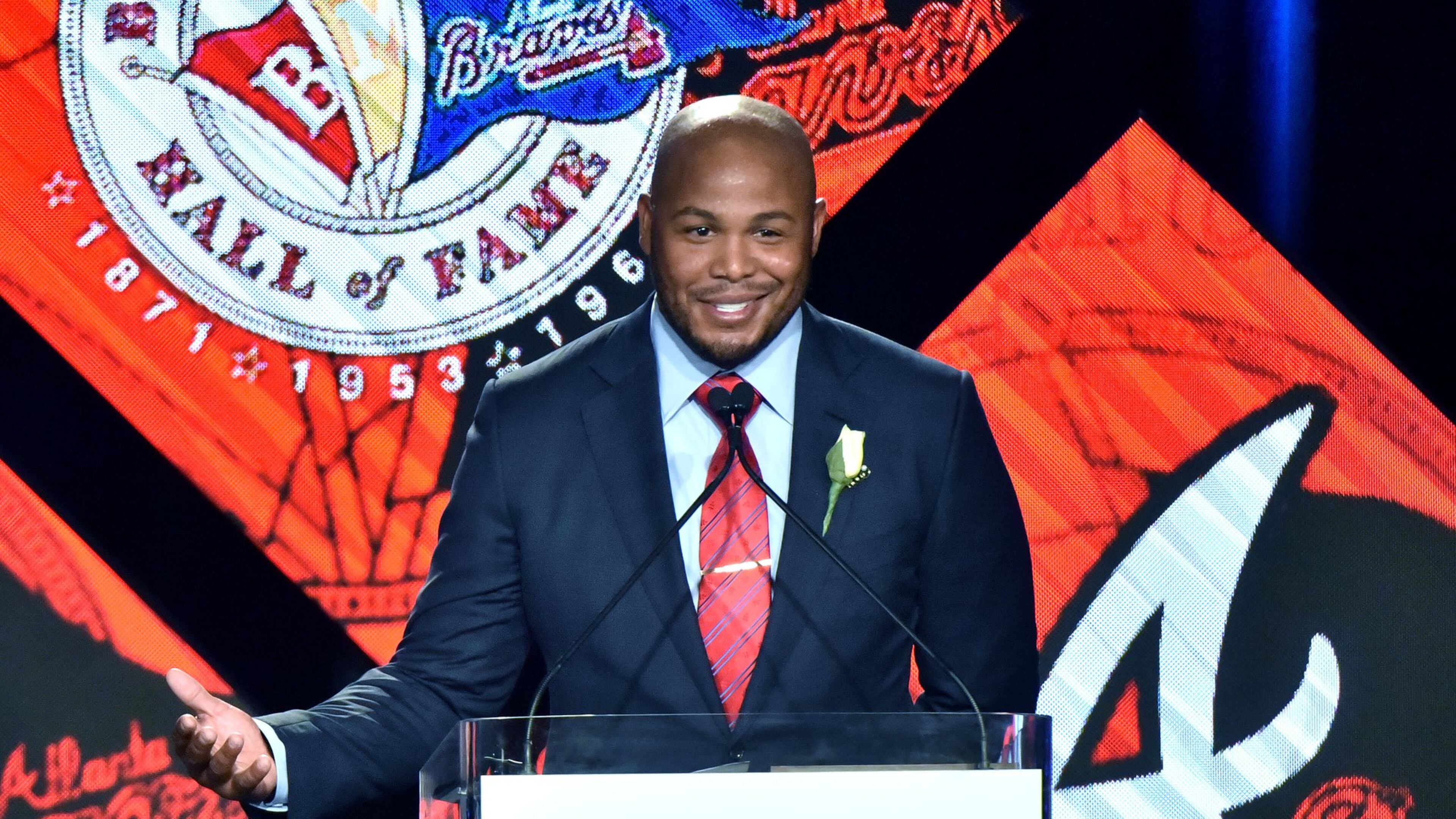 Former Atlanta Braves outfielder Andruw Jones will ride a mechanical bull that will then be named after him.