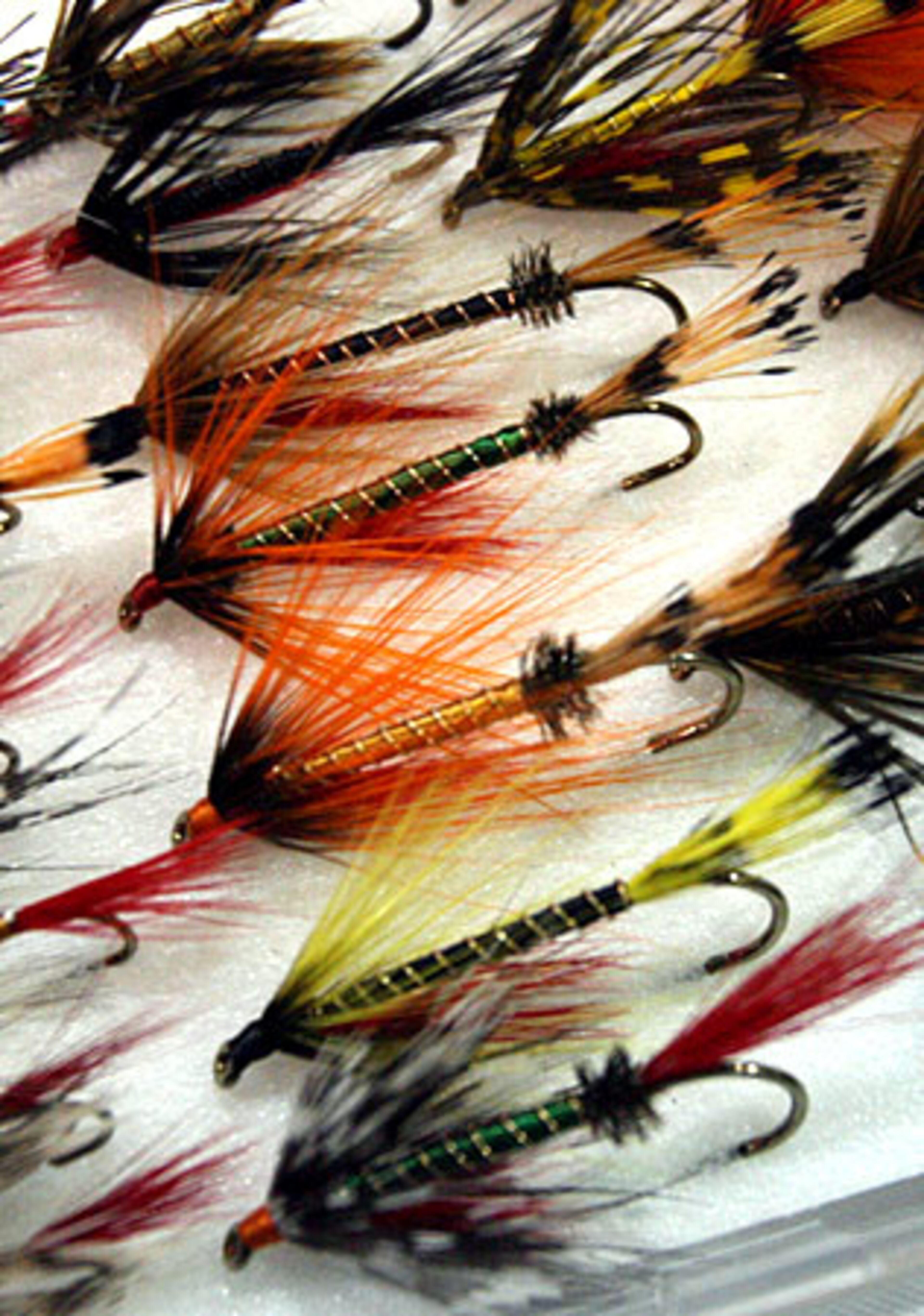 A collection of flies are shown made by Max Birnkammer, of Smyrna.