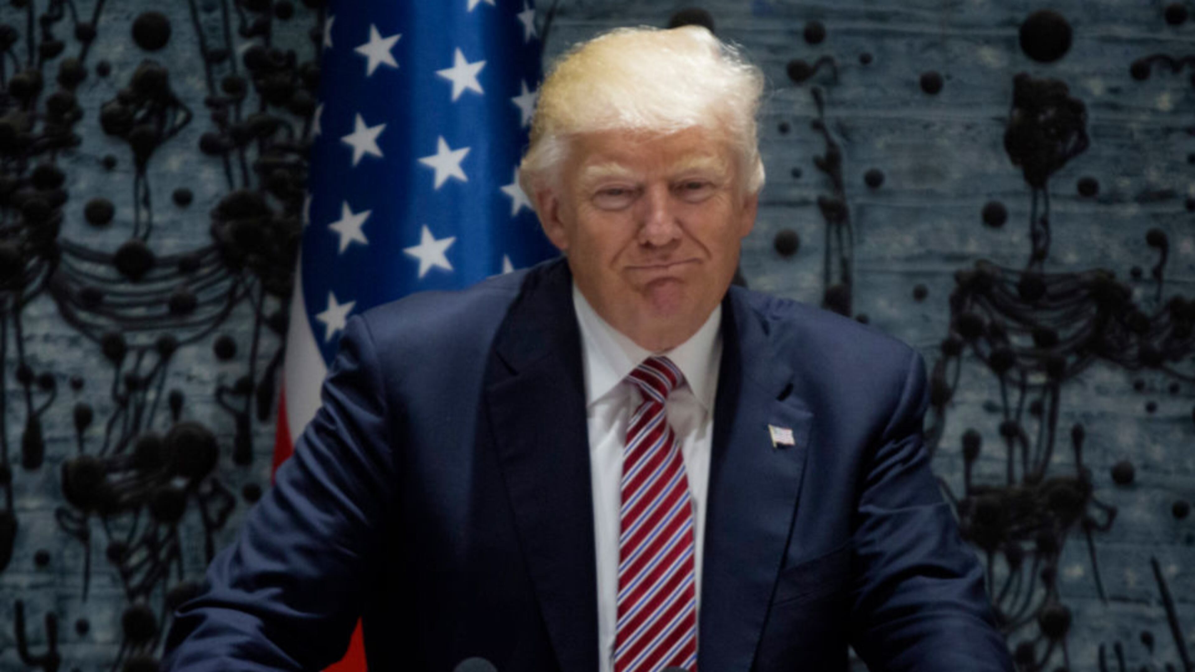 JERUSALEM, ISRAEL - MAY 22: (ISRAEL OUT) US President Donald Trump (L) speaks during a joint statment with Israel's President Reuven Rivlin at the President's House on May 22, 2017 in Jerusalem, Israel. Trump arrived for a 28-hour visit to Israel and the Palestinian Authority areas on his first foreign trip since taking office in January. (Photo by Lior Mizrahi/Getty Images)