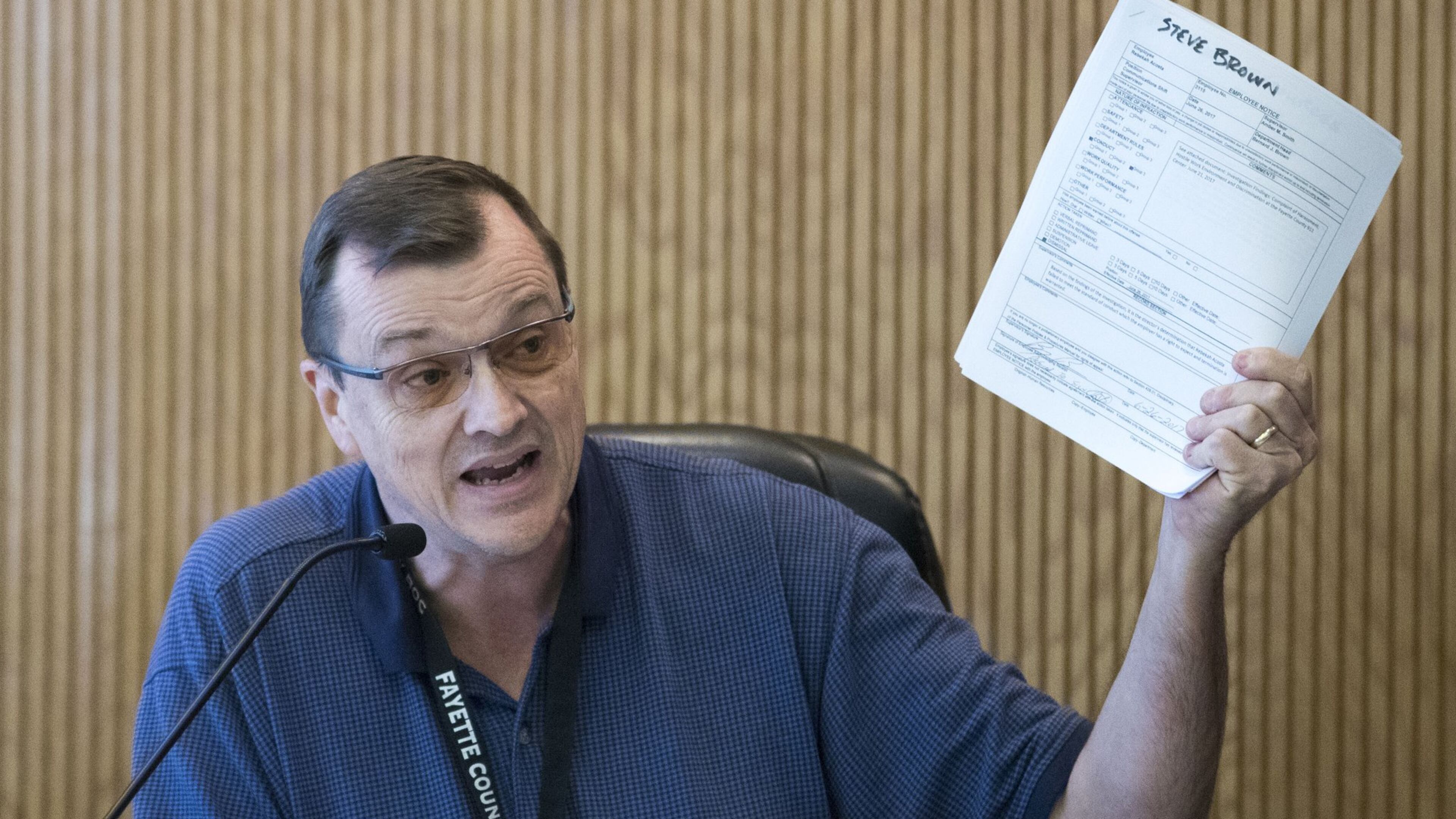 Fayette County Commissioner Steve Brown said he will call for an outside investigation into the county’s 911 center at Thursday’s meeting of the Board of Commissioners. ALYSSA POINTER / ALYSSA.POINTER@AJC.COM