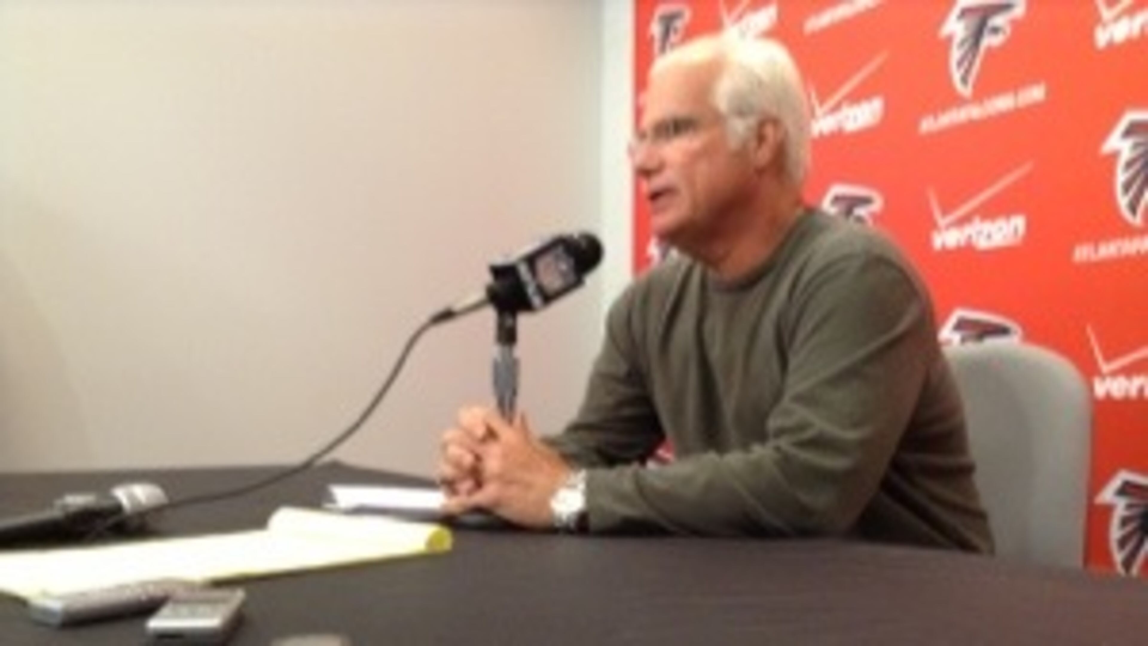 Falcons coach Mike Smith will led the North Team in the Senior Bowl in Mobile, Ala. (D.Orlando Ledbetter/dledbetter@ajc.com)