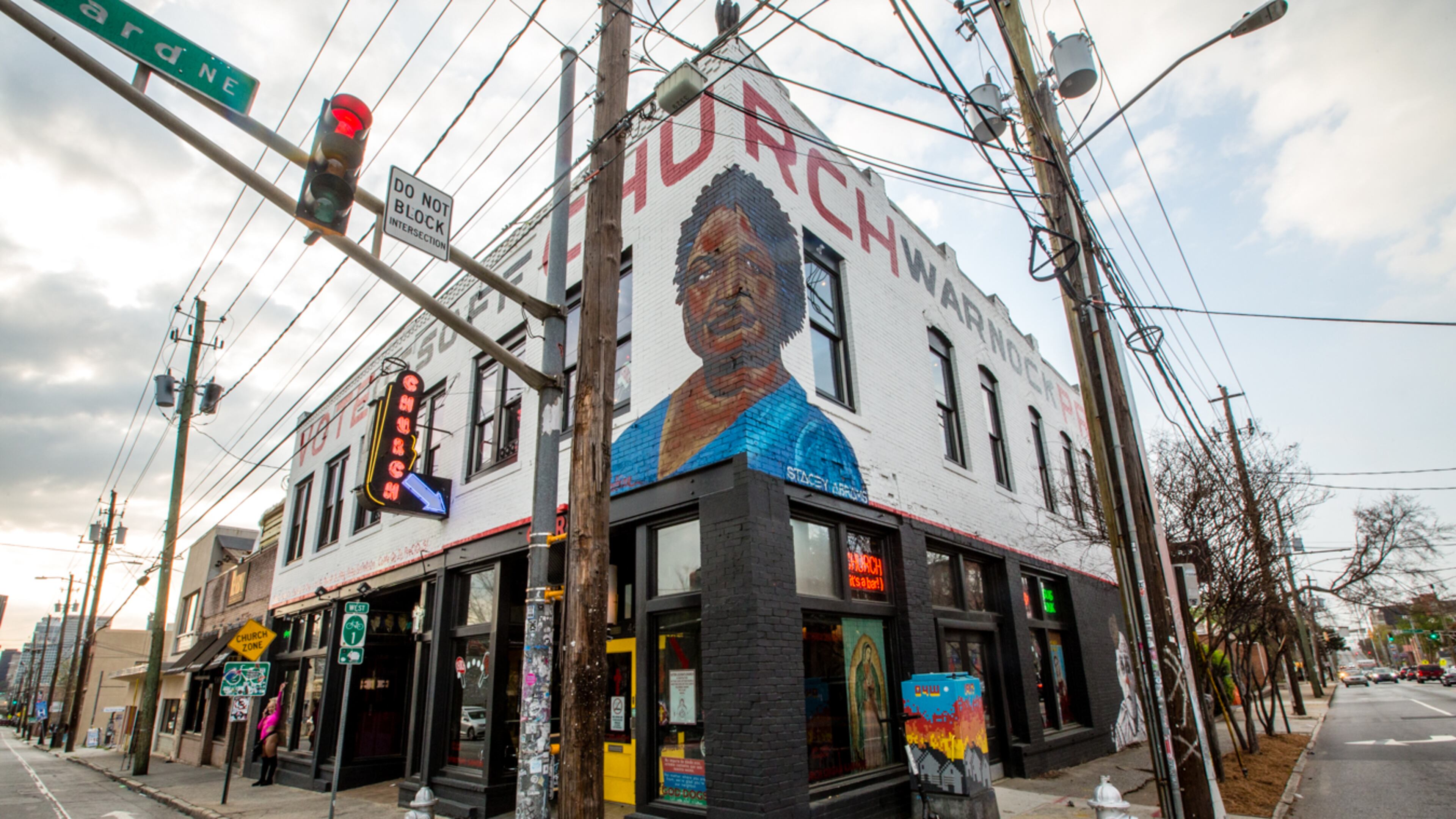 Edgewood Ave on Thursday, March 26, 2021. Looking to go out on Edgewood? Try these four mainstays on the scene. (Jenni Girtman for The Atlanta Journal-Constitution)