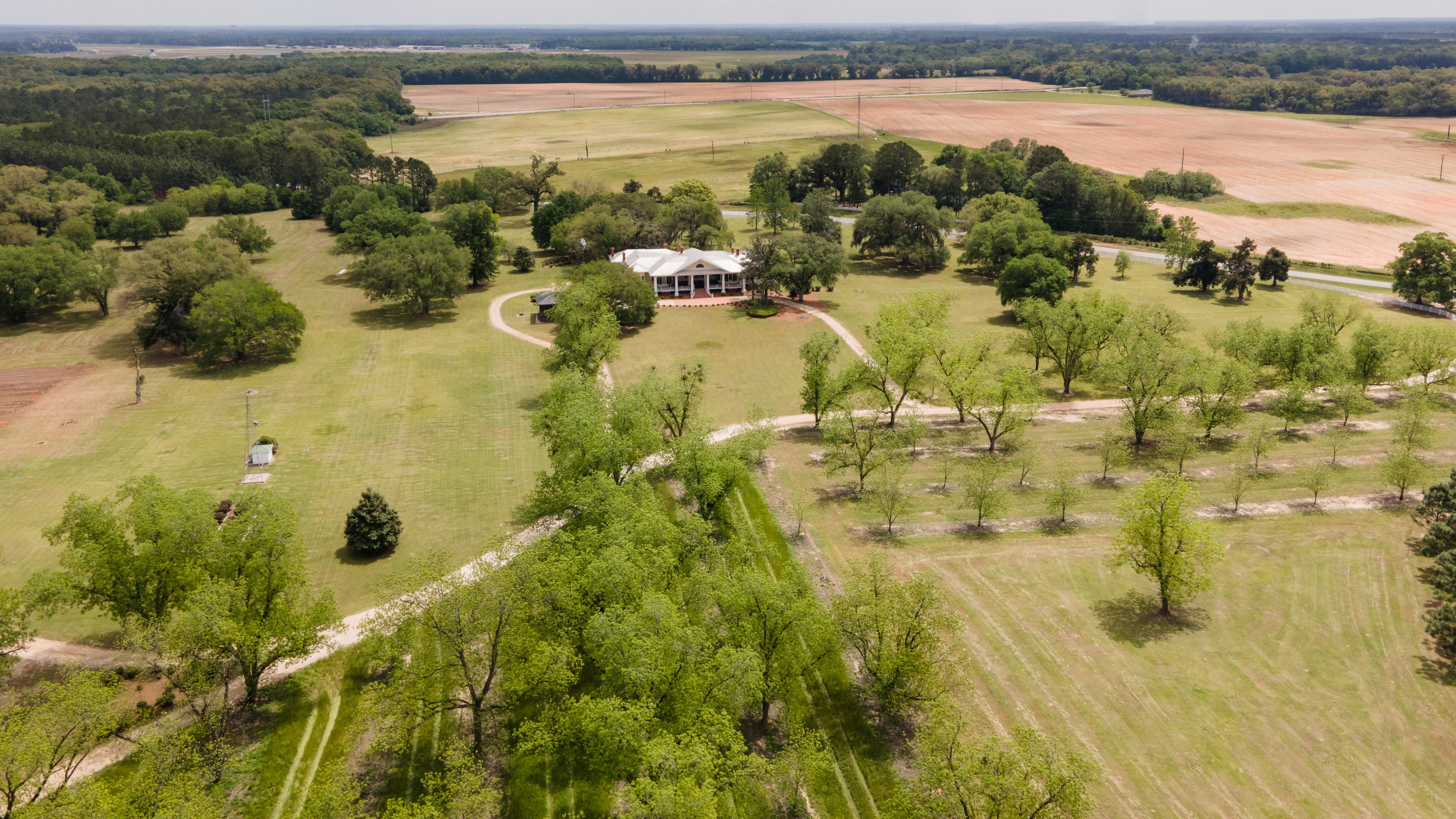 Resora is a working farm with lodging and event space in Albany. Its 1,600 acres were once part of a plantation owned by one of the largest slaveholders in Georgia. The property is now owned by nonprofit New Communities Land Trust, collective of farmland owned and operated by Black farmers. Resora is a destination on the Southwest Georgia Agri-Tourism Trail, a collection of stays and experiences hosted on Airbnb by Black farmers throughout the region. The Trail supports participating farmers in accessing the economic opportunities of local tourism through hosting, while raising social awareness on the history and present-day needs of Black farming communities. Courtesy of Airbnb