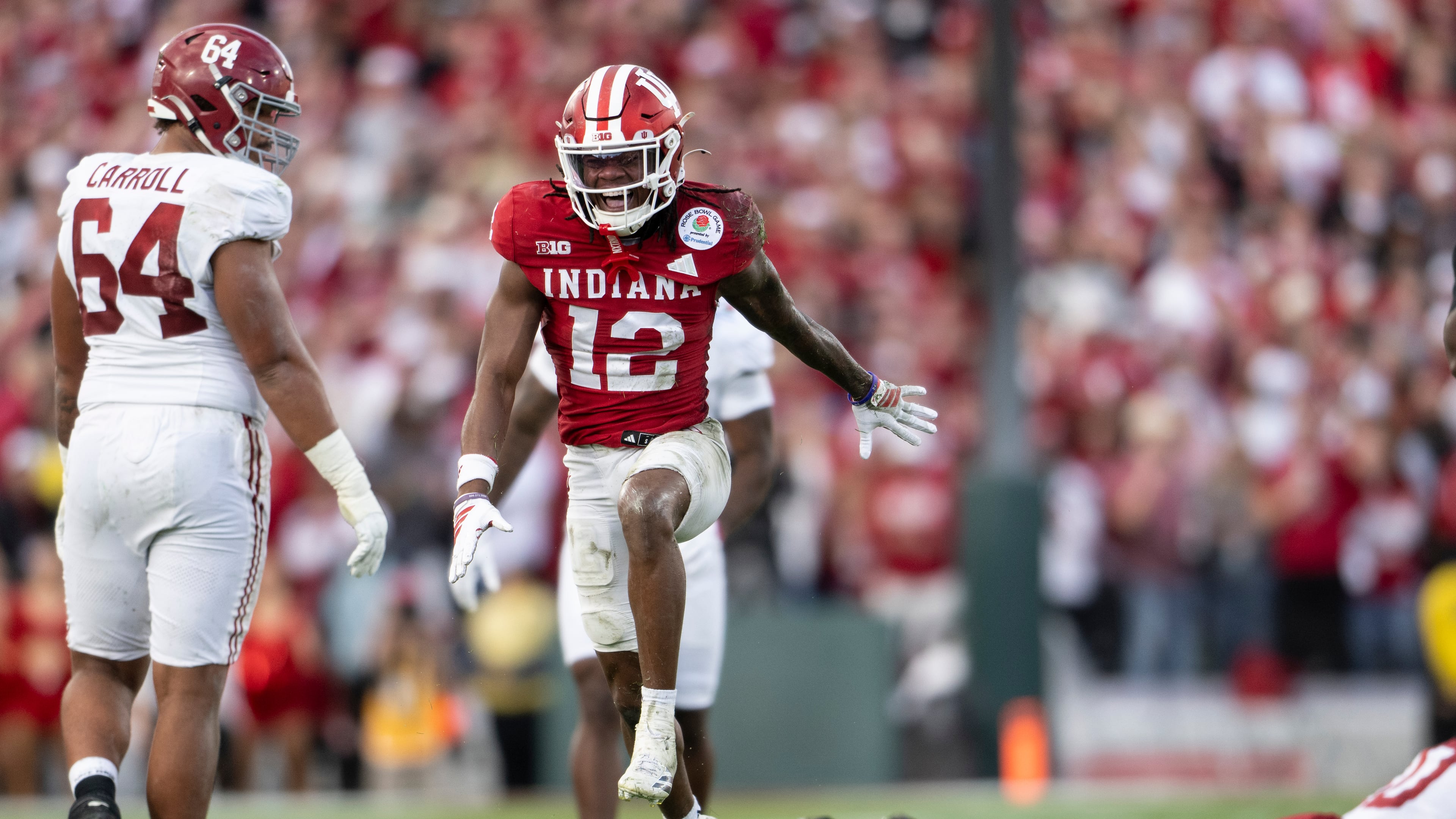 Indiana’s 38-3 win over Alabama in the College Football Playoff quarterfinal Rose Bowl on Thursday, Jan. 1, 2026, showed the Big Ten’s rise in power and the SEC’s fall. (Kyusung Gong/AP)