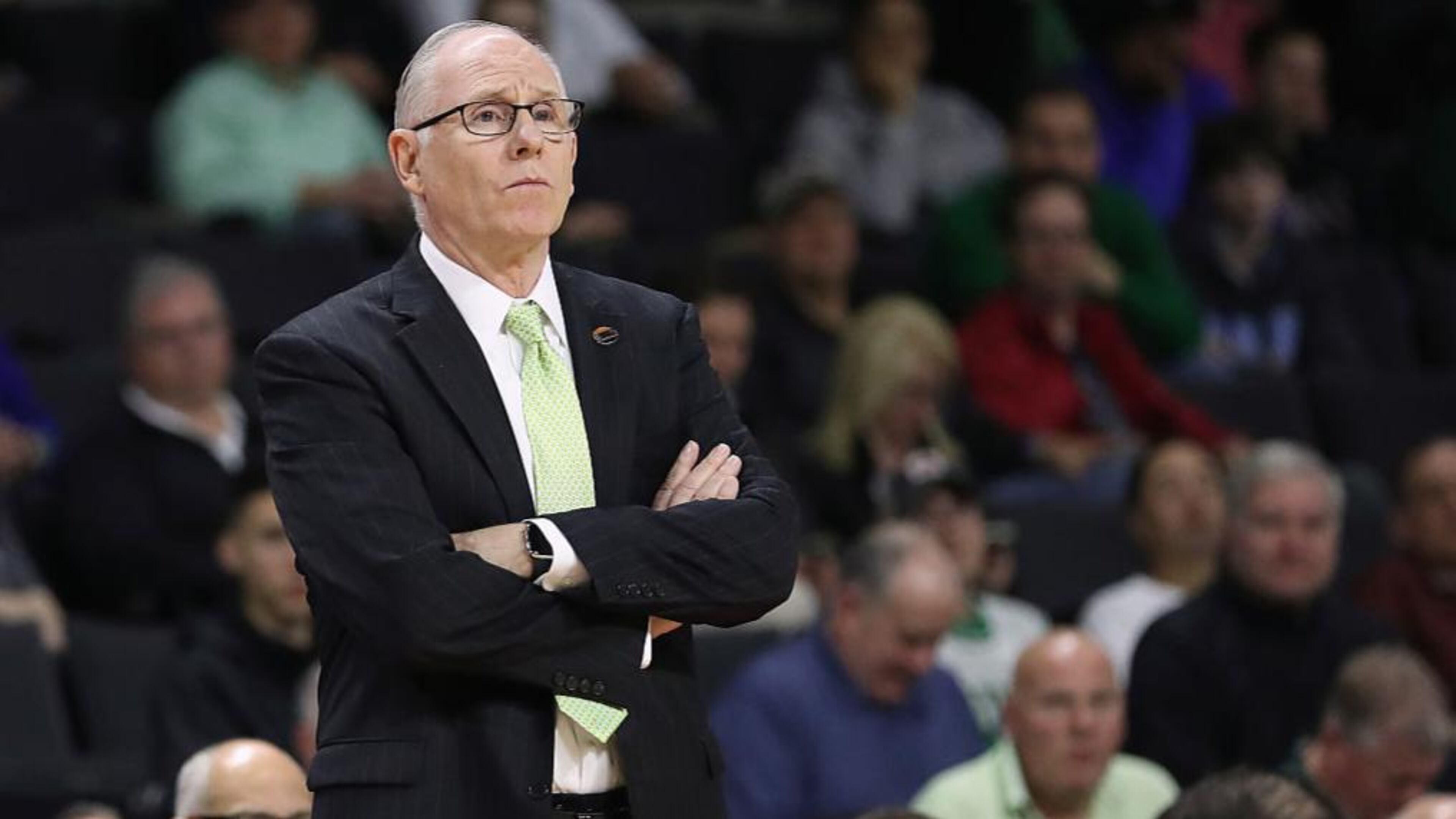 Head coach Jim Larranaga of the Miami Hurricanes looks on during the game against the Buffalo Bulls during the first round of the 2016 NCAA Men's Basketball Tournament at Dunkin' Donuts Center on March 17, 2016 in Providence, Rhode Island. (Photo by Maddie Meyer/Getty Images)