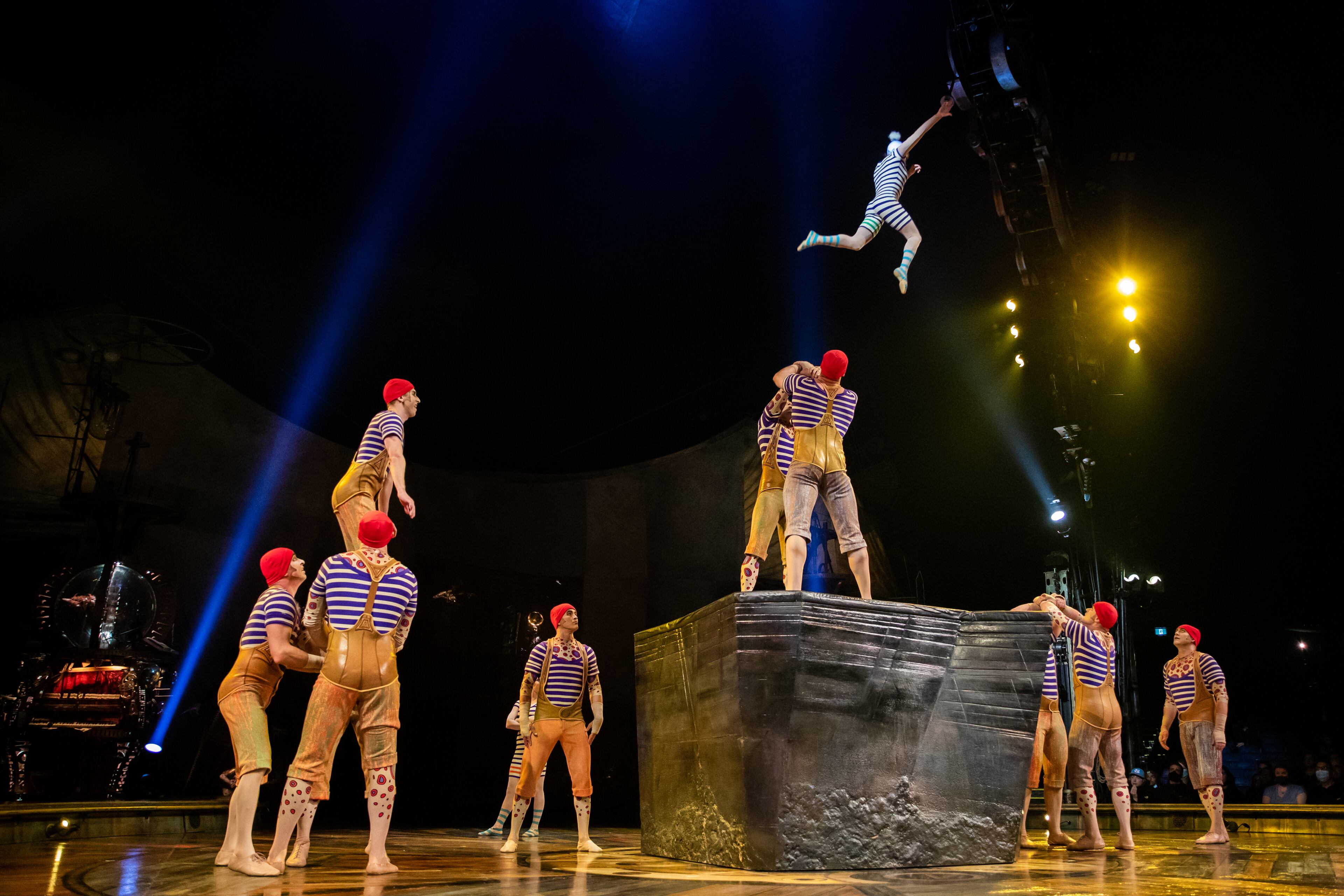 Acrobats and clowns perform one of the routines in "Kurios."
Courtesy of Mathew Tsang /
Allied Integrated Marketing