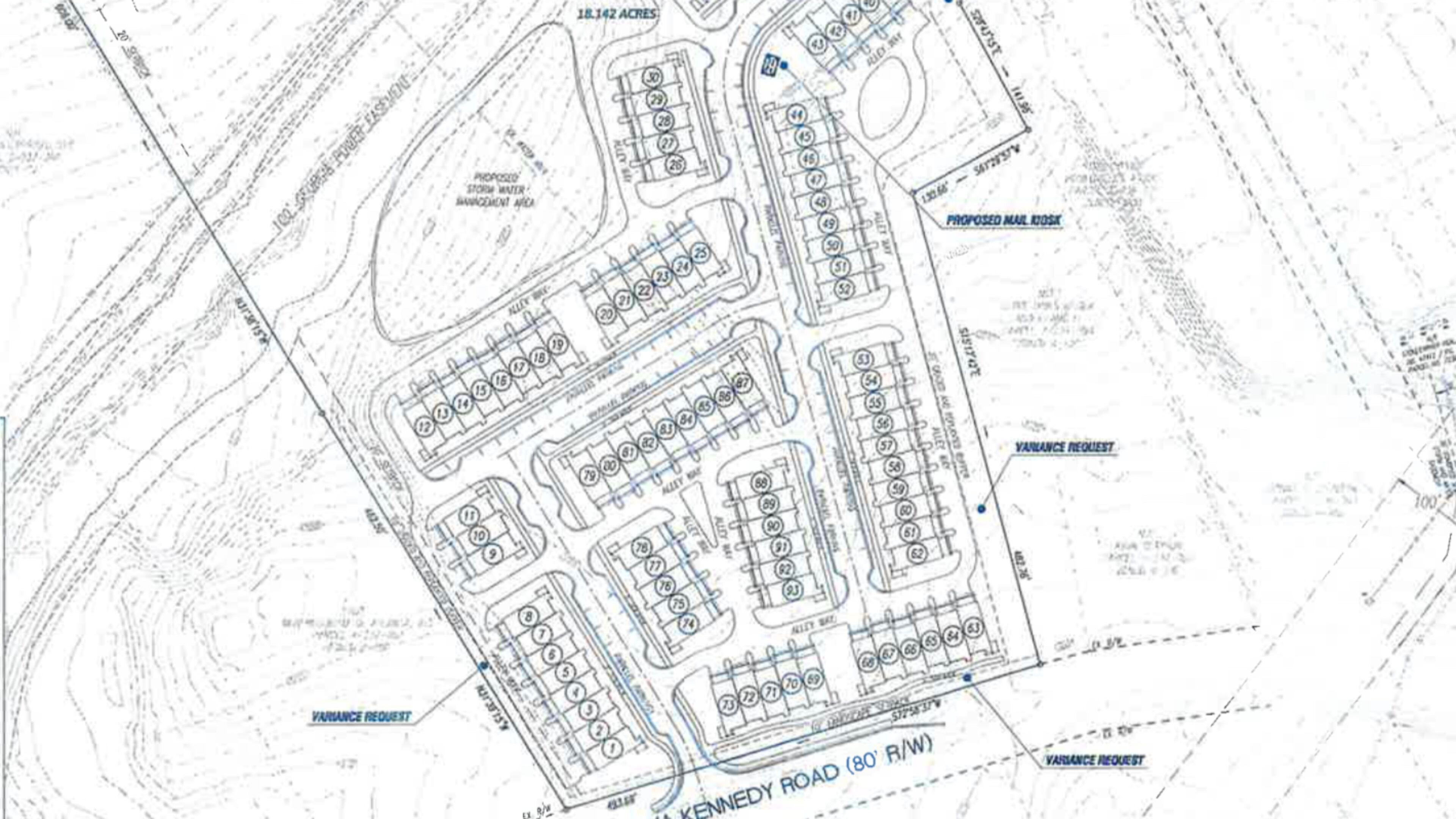 Suwanee will hold a public hearing on a proposed 93 townhomes to be located off Eva Kennedy Road. Courtesy City of Suwanee