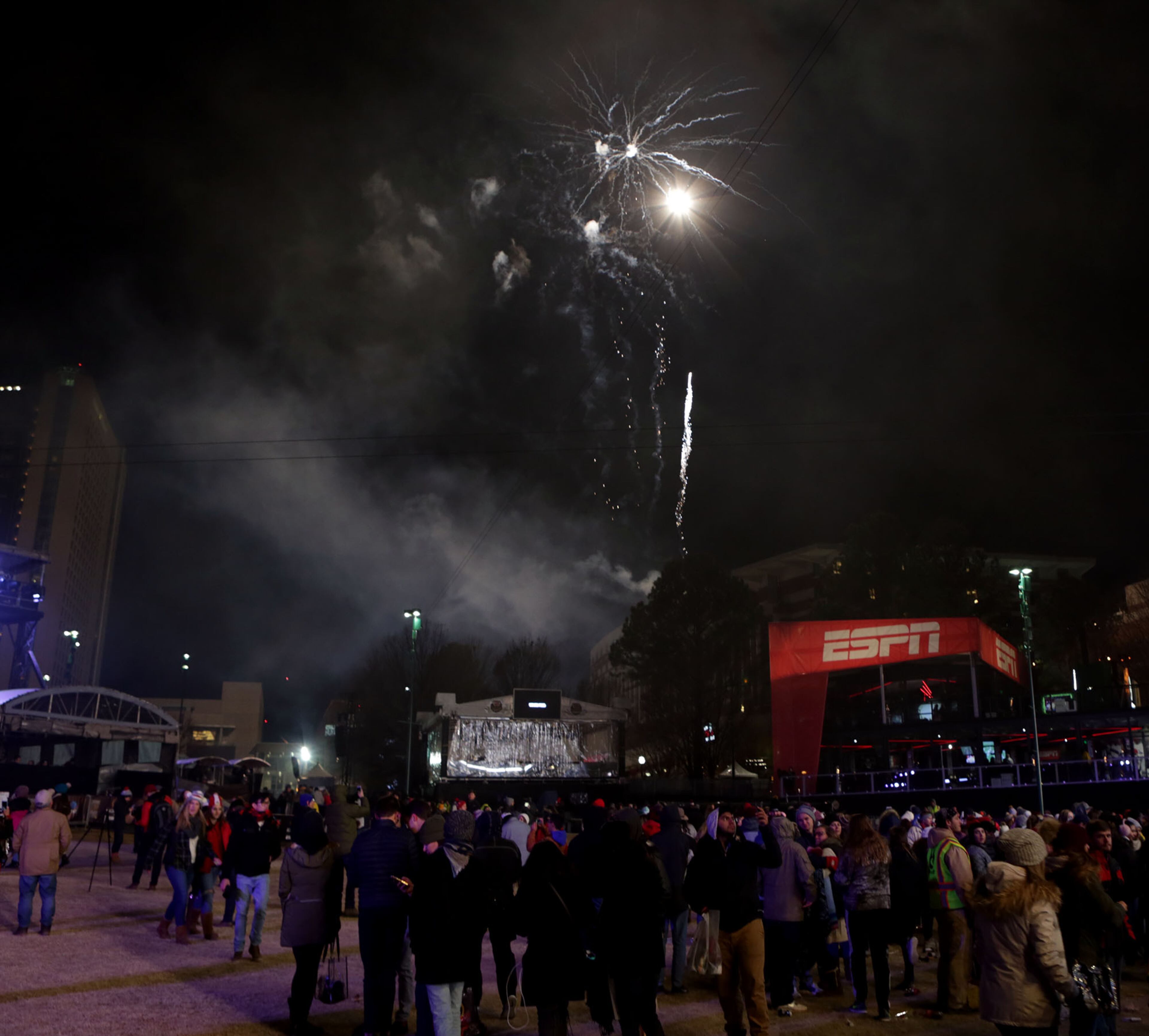 January 6, 2018 - ATLANTA: Fireworks end the night at the AT&T Playoff Playlist Live! concert series pre-game celebrations at Centennial Olympic Park for the College Football Playoff (CFP) championship game on Saturday, January 6, 2018. (Akili-Casundria Ramsess/Eye of Ramsess Media)