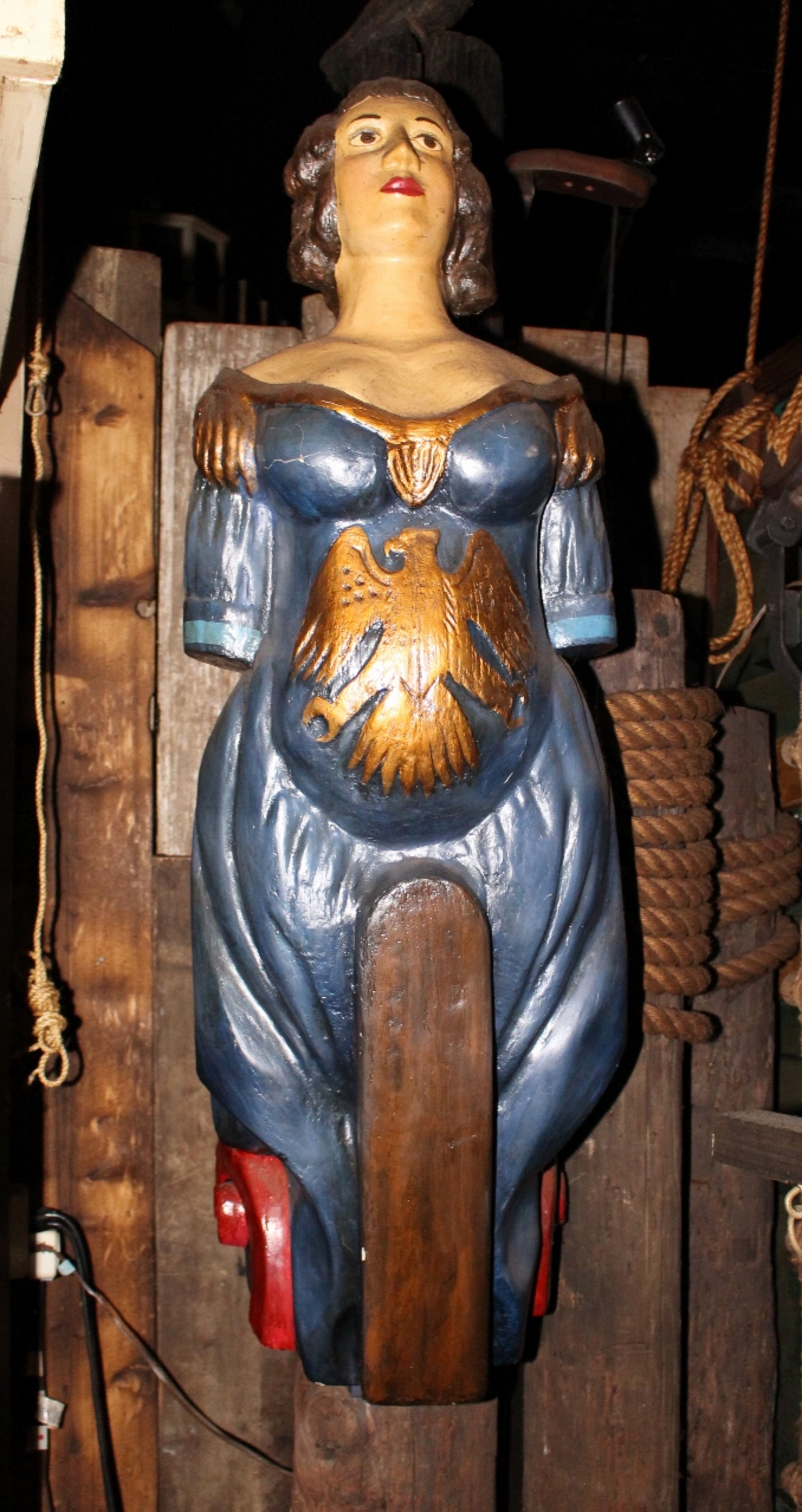 Carving from the ship that is inside Dante's Down the Hatch.