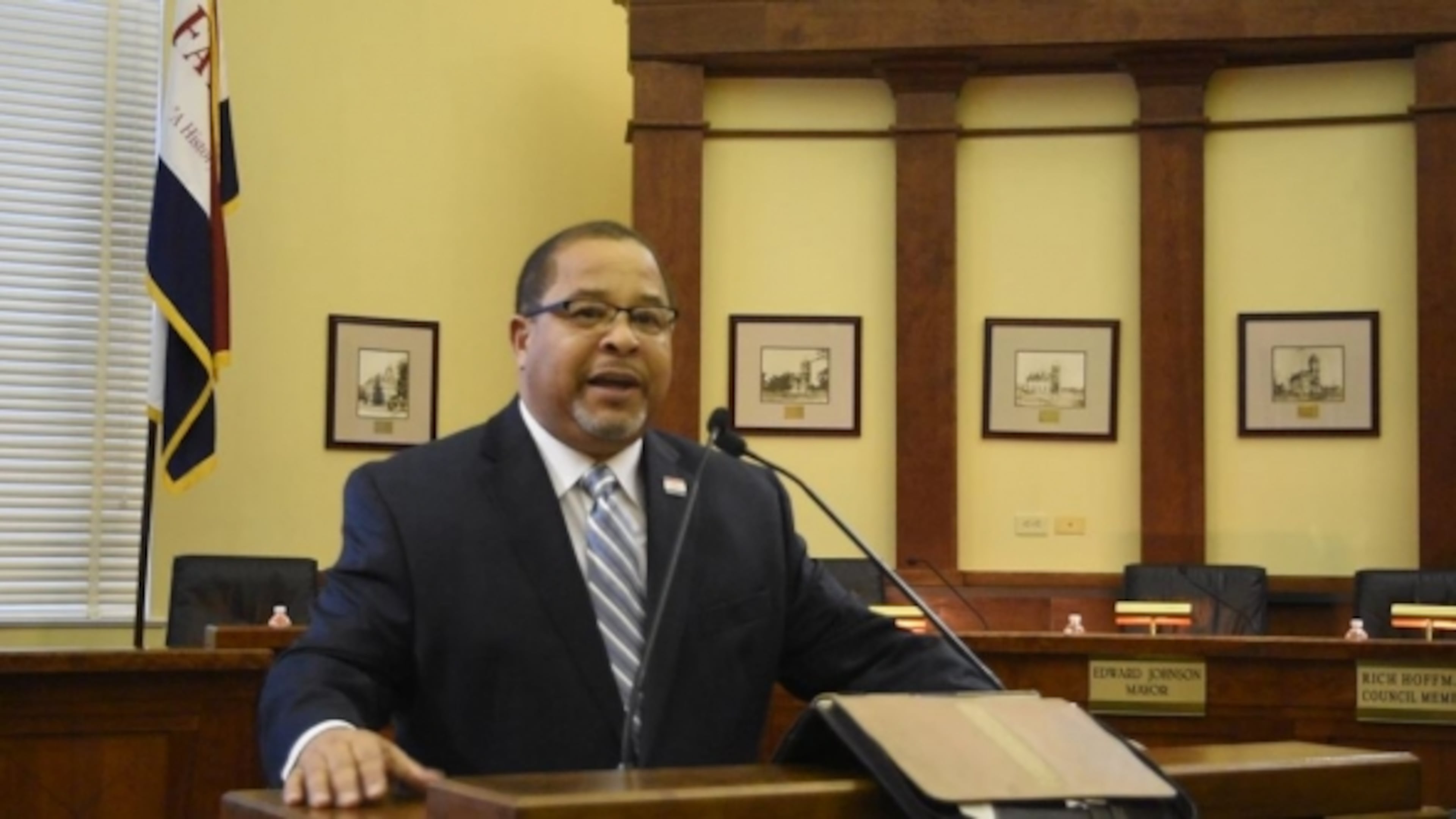 Fayetteville Mayor Edward Johnson updated citizens on a variety of city plans and programs for 2019. Courtesy City of Fayetteville