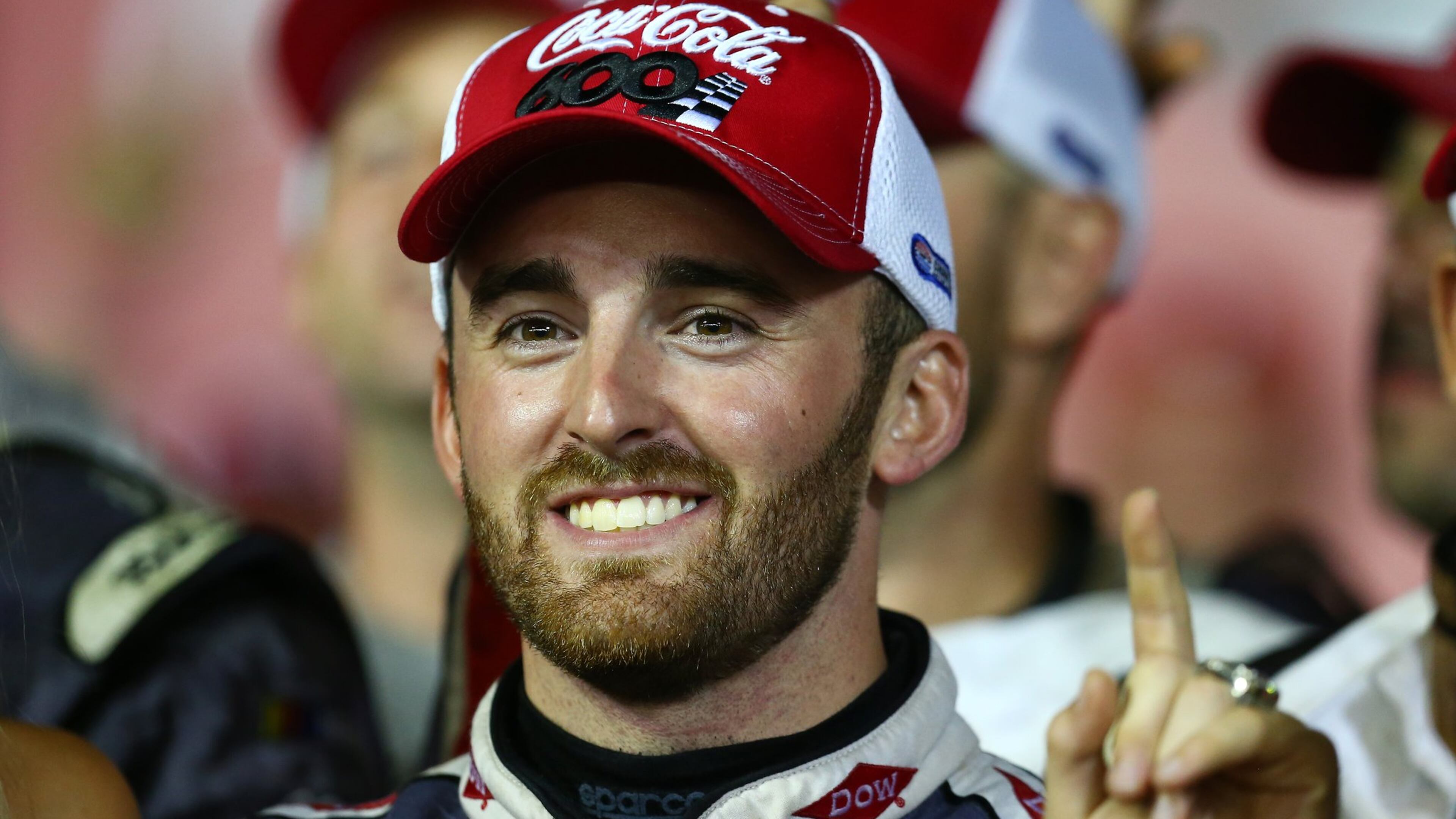 Austin Dillon celebrates in victory lane after winning the Monster Energy NASCAR Cup Series’ Coca-Cola 600 at Charlotte Motor Speedway on Sunday. (Photo by Sarah Crabill/Getty Images)