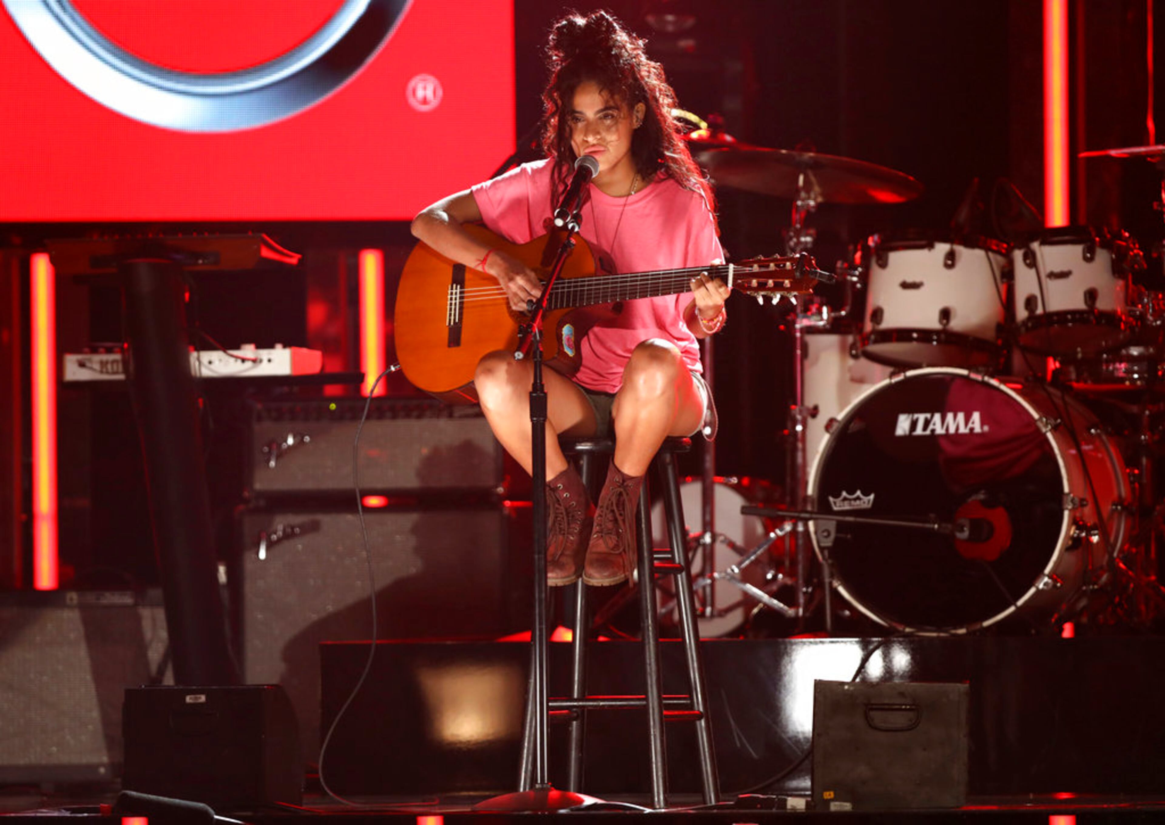 Jessie Reyez performs at the BET Awards at the Microsoft Theater on Sunday, June 25, 2017, in Los Angeles. (Photo by Matt Sayles/Invision/AP)