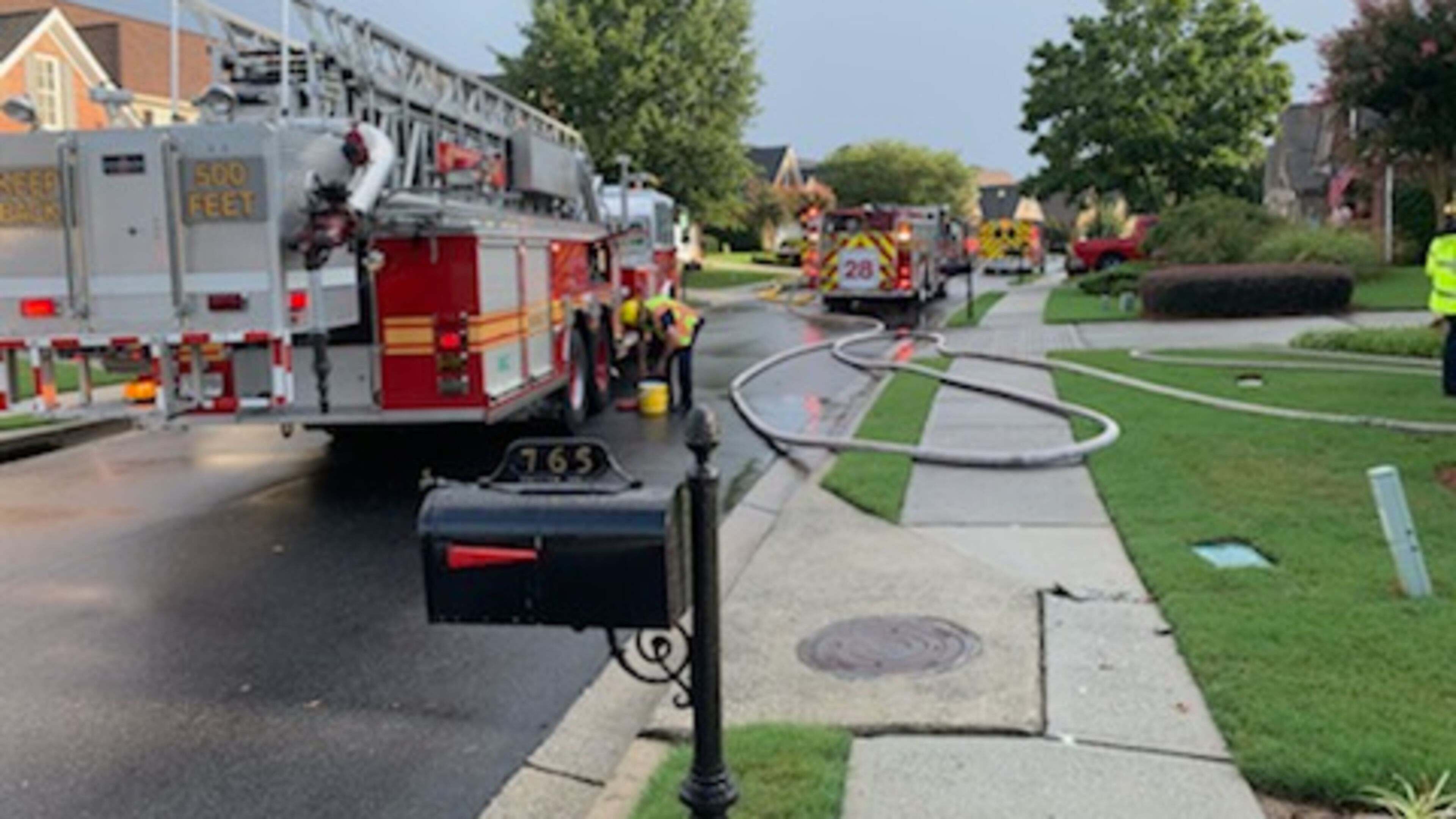 A lightning strike caused a Grayson home to catch fire Monday, Gwinnett County Fire and Emergency Services said.