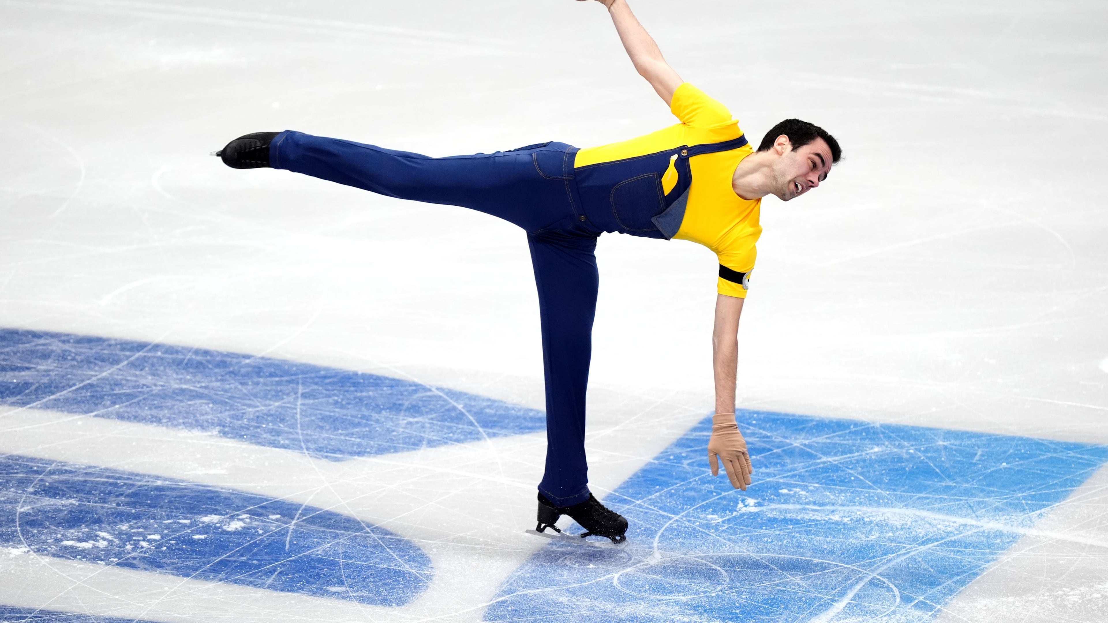 Spain's Tomas-Llorenc Guarino Sabate competes during the Men's Short Program on day two of the ISU European Figure Skating Championships in Sheffield, Thursday, Wednesday, Jan. 15, 2026. (Mike Egerton/PA via AP)