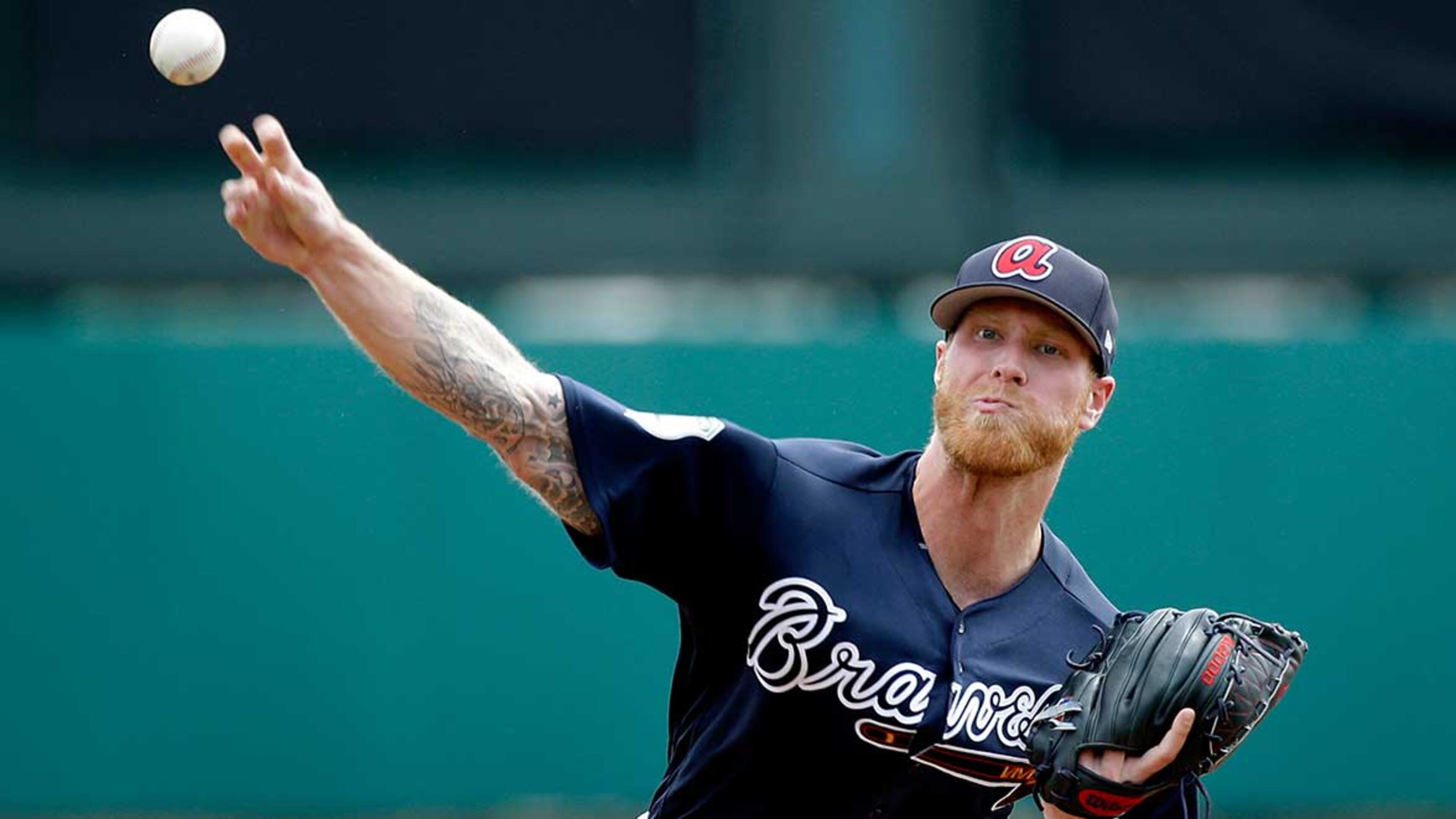 Mike Foltynewicz got the start Sunday against the Red Sox.