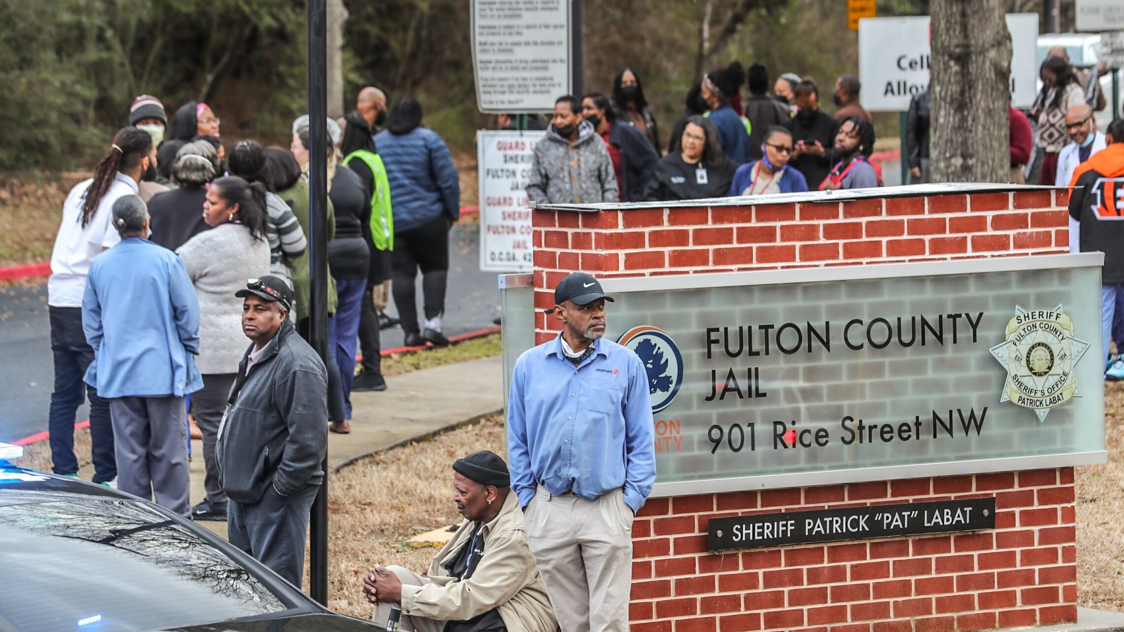 A small fire intentionally set by two detainees at the Fulton County Jail sparked an evacuation of one of the facility's dorms, a sheriff's office spokeswoman said.