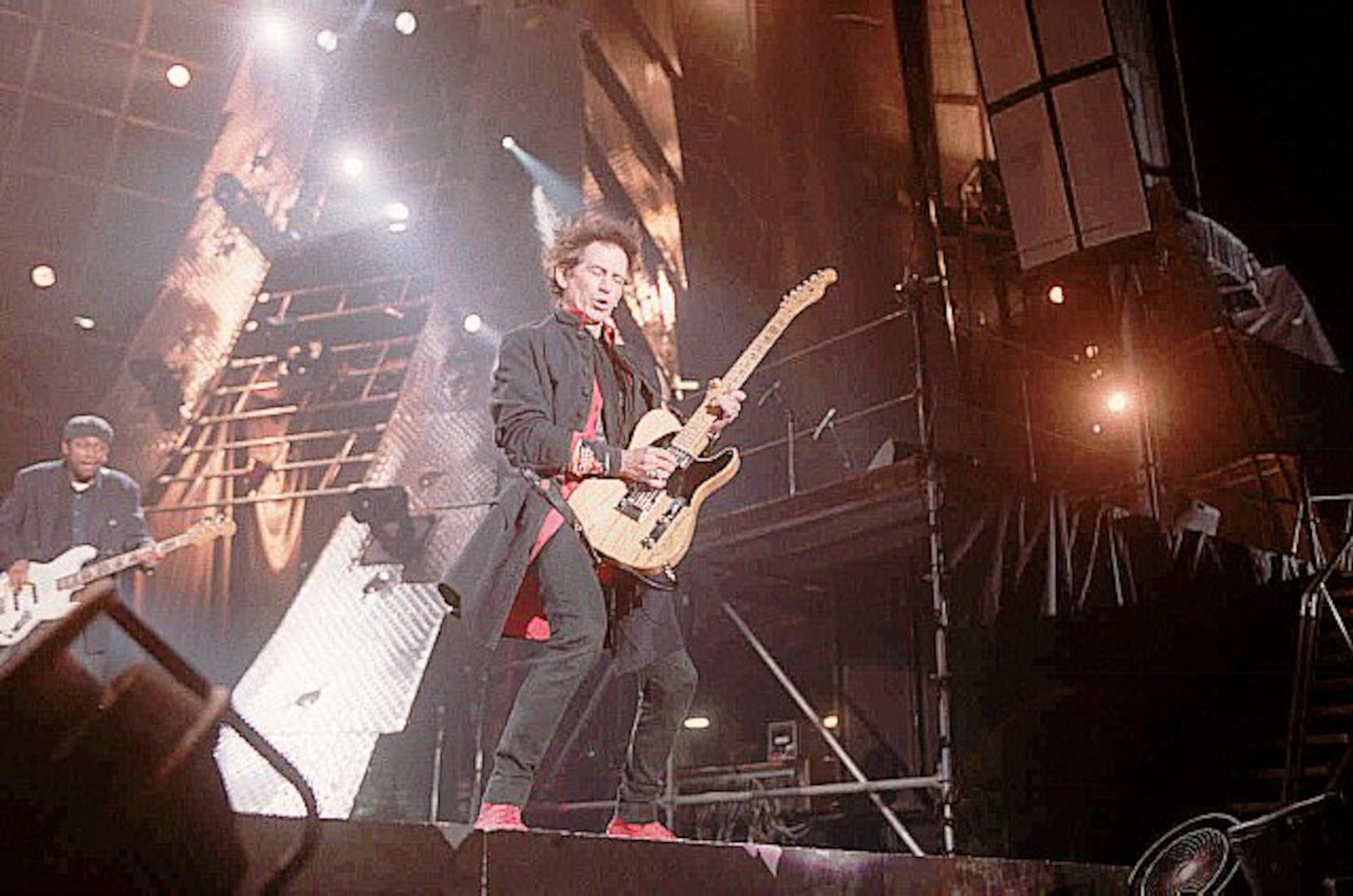 Keith Richards wails away on his Telecaster during the Rolling Stones Voodoo Lounge tour at the Georgia Dome in 1994.