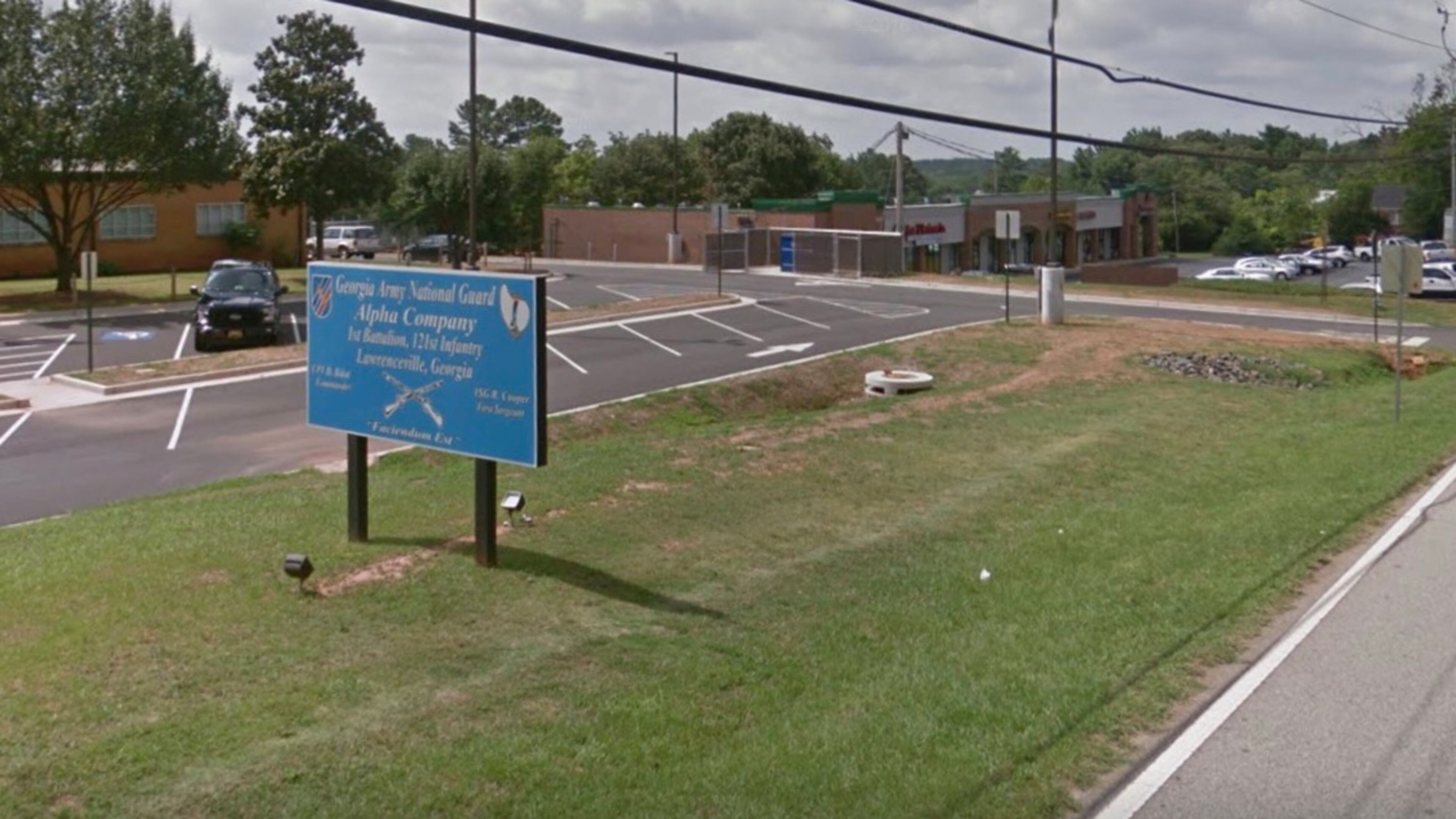 Resolution to acquire easement will bring sidewalk to this stretch of East Crogan St. in Lawrenceville. Courtesy Google Maps
