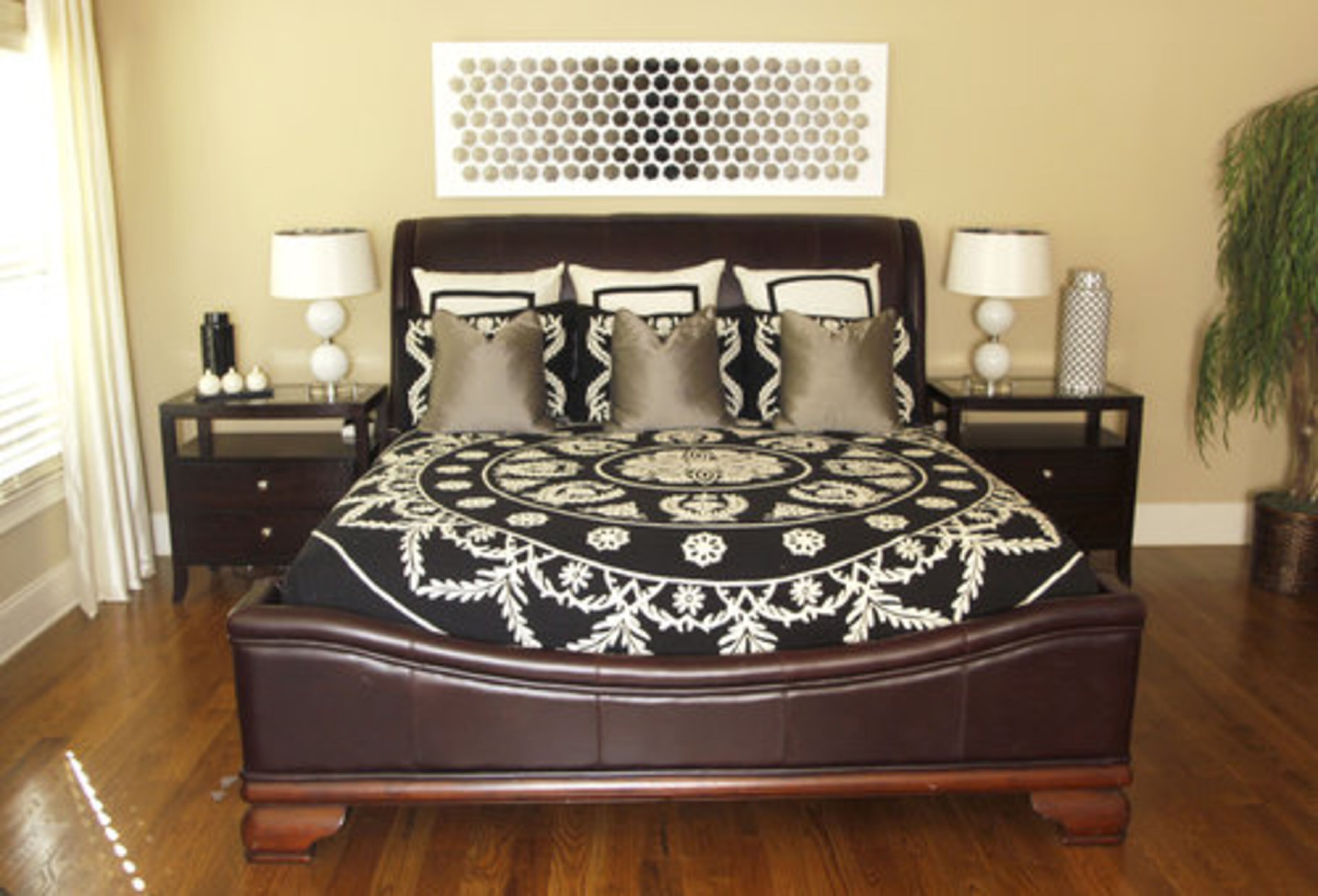 And her list of favorite pieces of furniture is topped by the centerpiece of the master suite: "I love my bed! It is so comfortable and substantial."