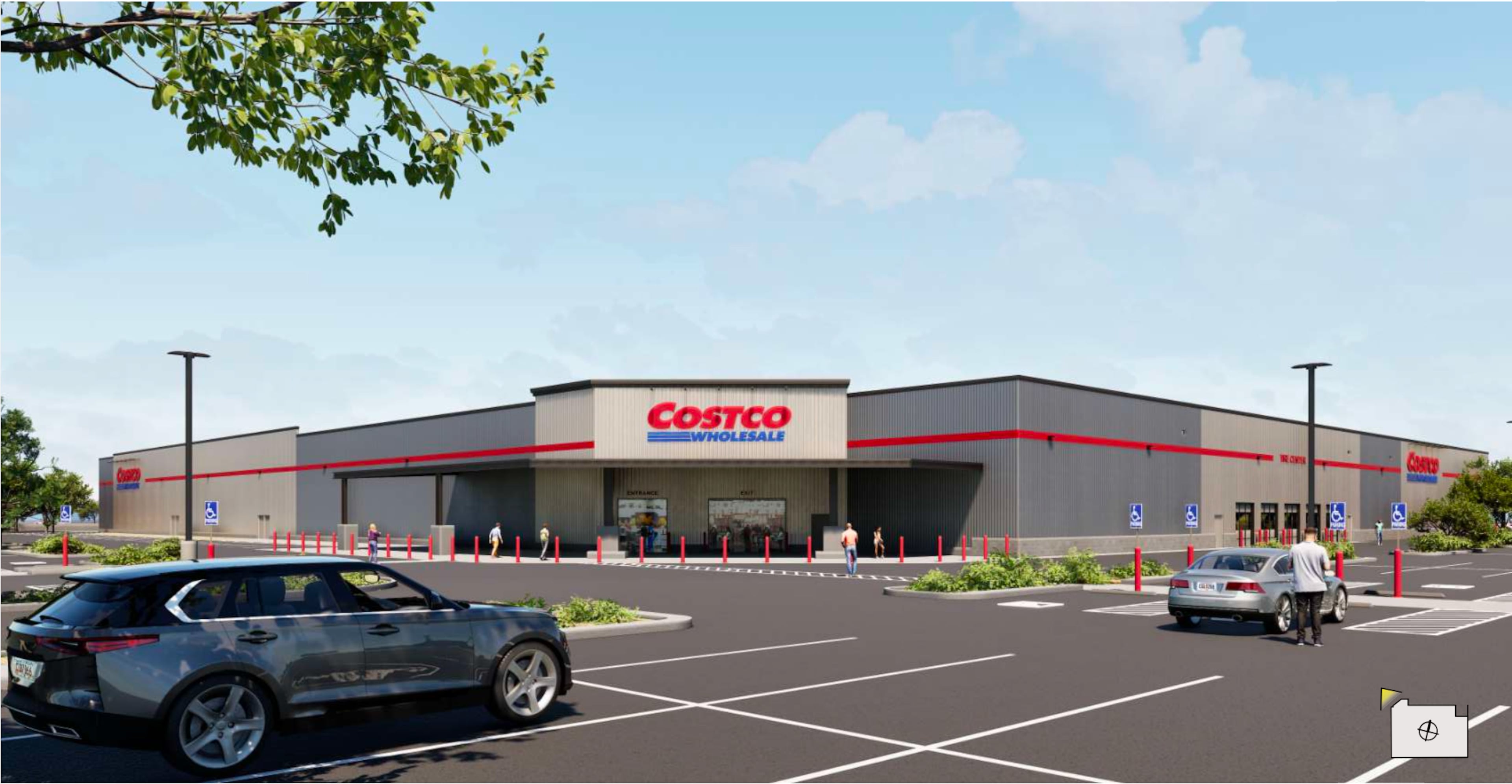 A rendering of the proposed Costco store in Lawrenceville. (Costco Wholesale/City of Lawrenceville)
