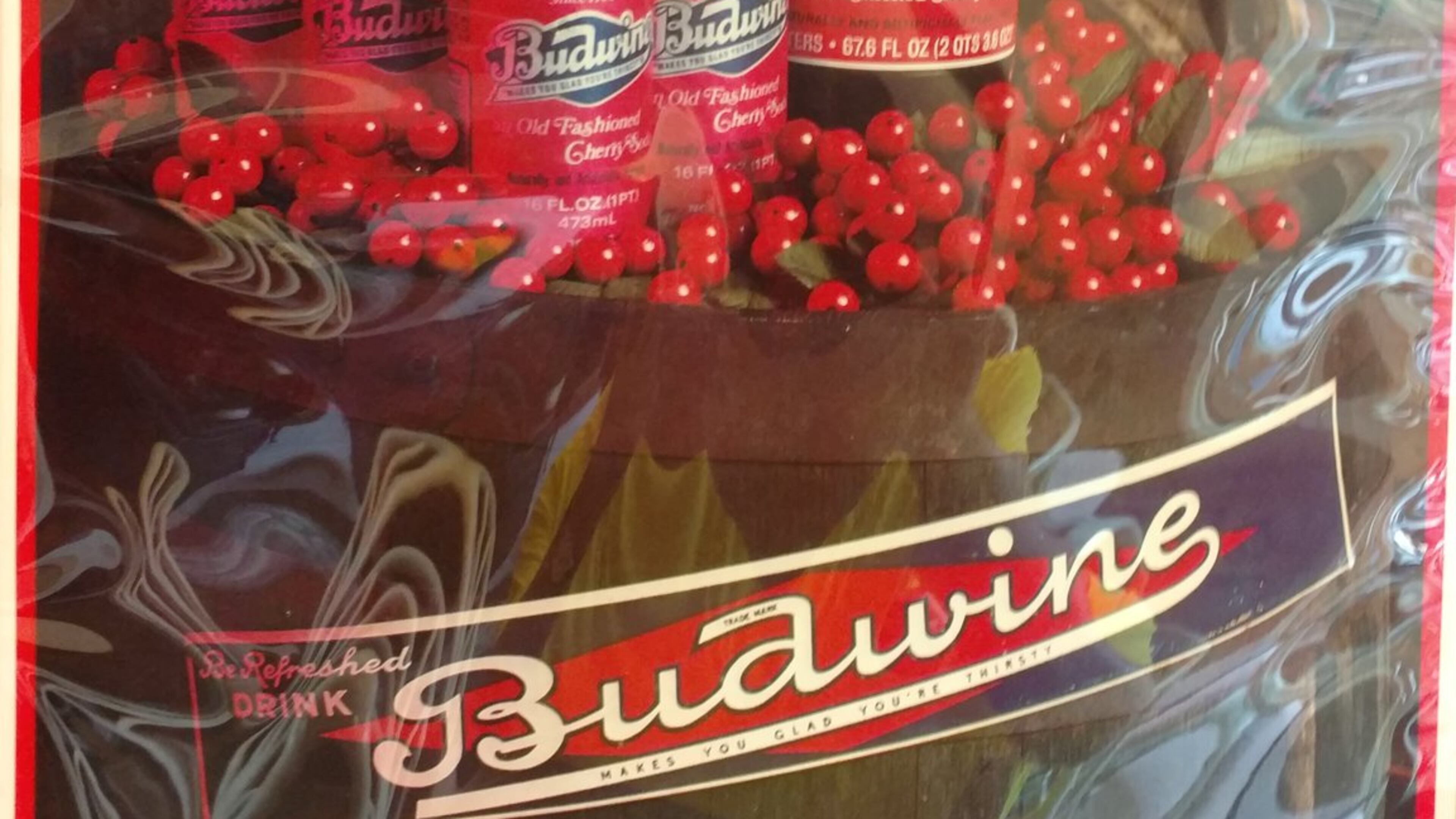 Some of the latter-day packaging for the Budwine soft drink. CONTRIBUTED BY JOE COSTA