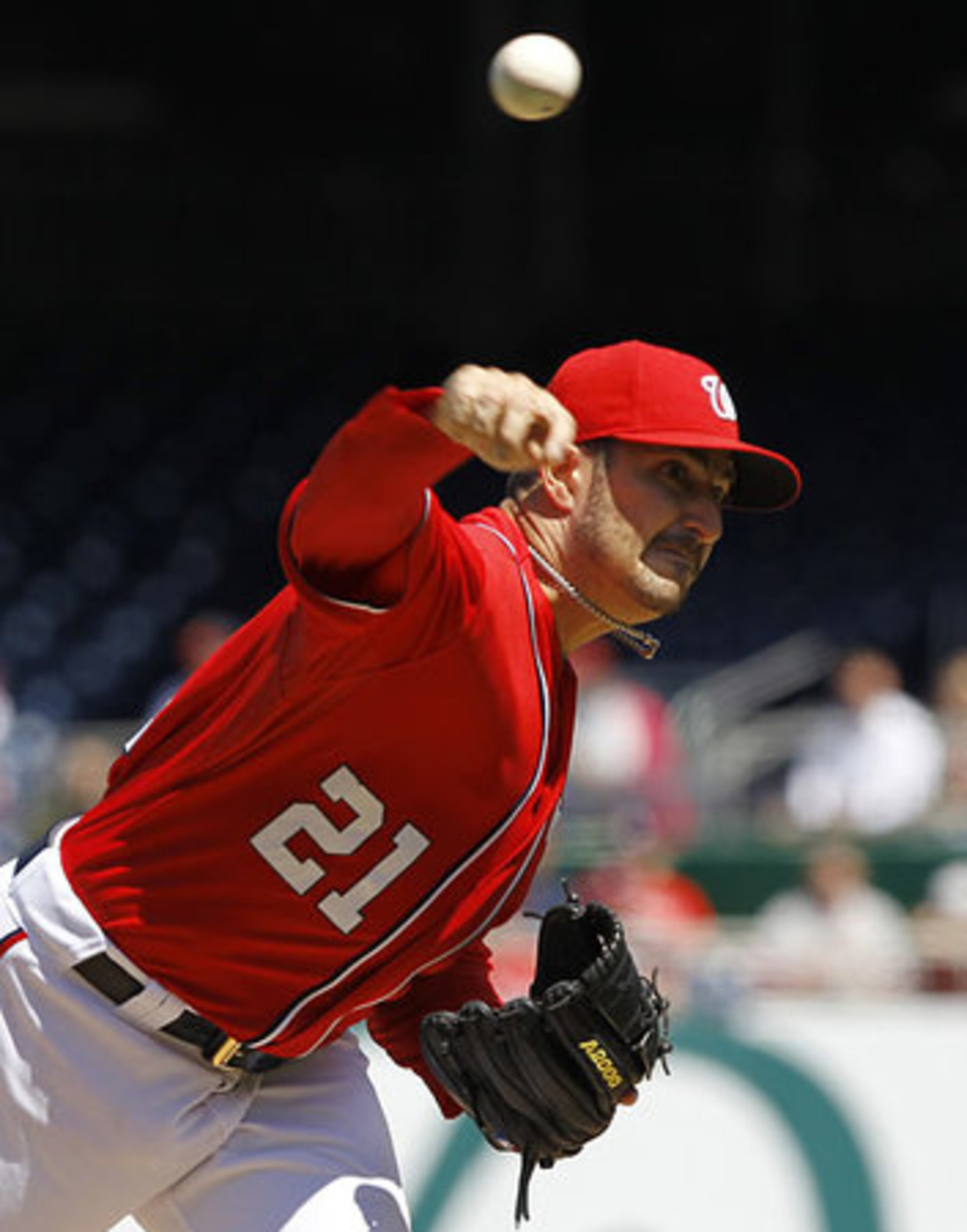 In 2010, JASON MARQUIS posted a 2-9 record, 6.60 ERA, with the Nationals. He has yet to win (or lose) a game in 2011, but his ERA is a little high early on at 3.65.