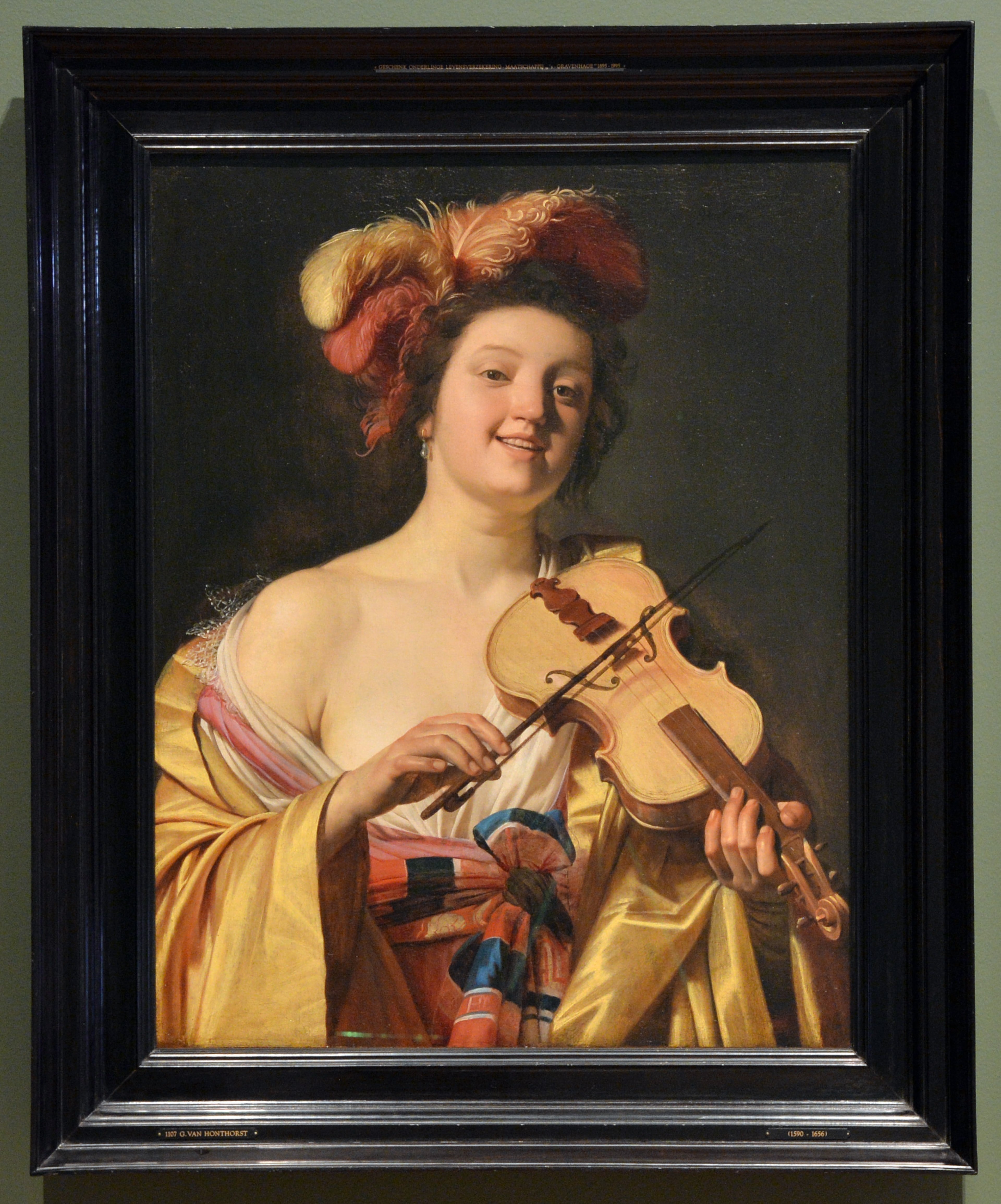 "The Violin Player," 1626, by Gerrit van Honthorst, from Girl with a Pearl Earring: Dutch Paintings from the Mauritshuis."