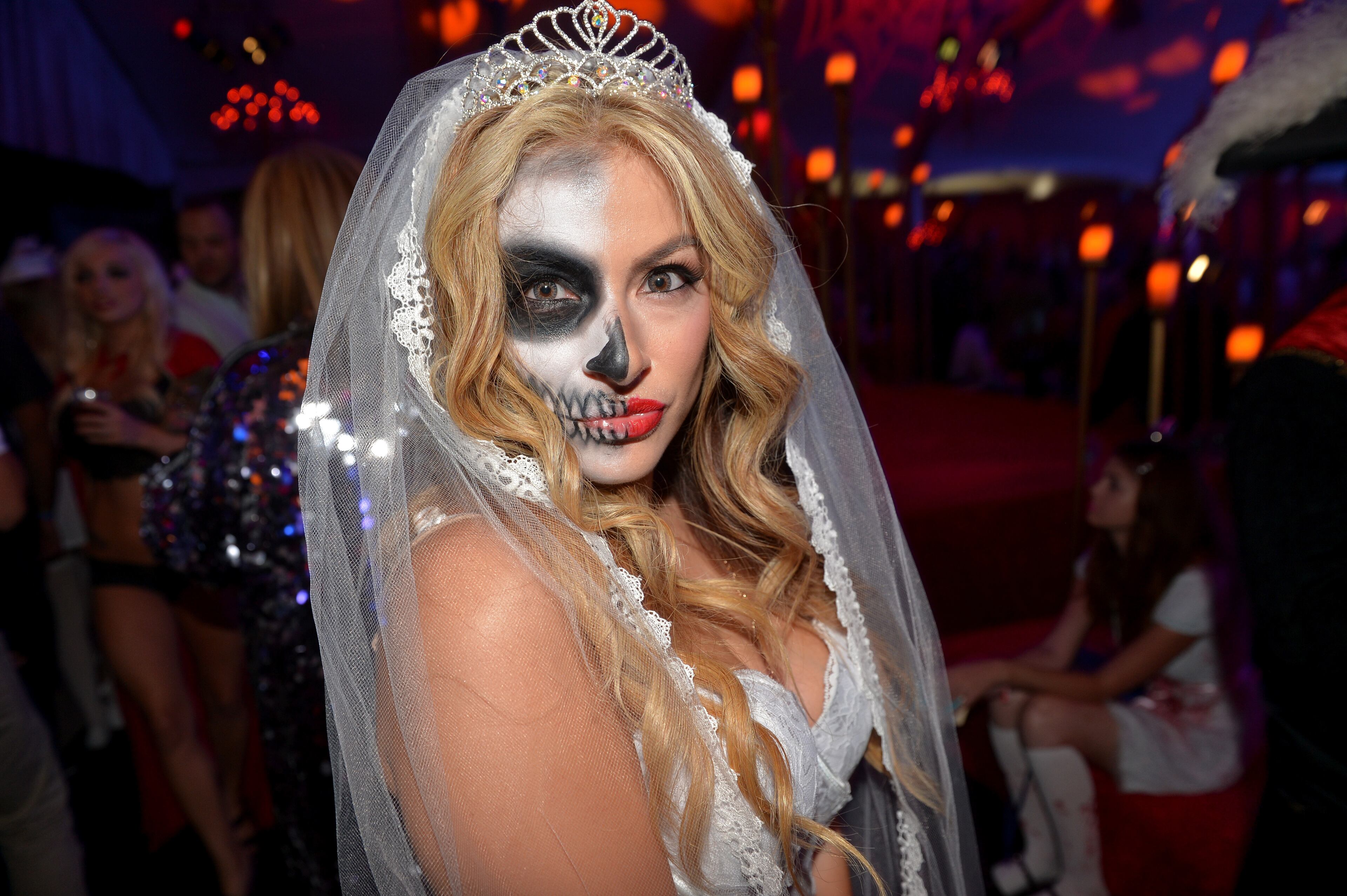 Guest attends Playboy Mansion's Annual Halloween Bash at The Playboy Mansion on October 25, 2014 in Beverly Hills, California. (Photo by Charley Gallay/Getty Images for Playboy)