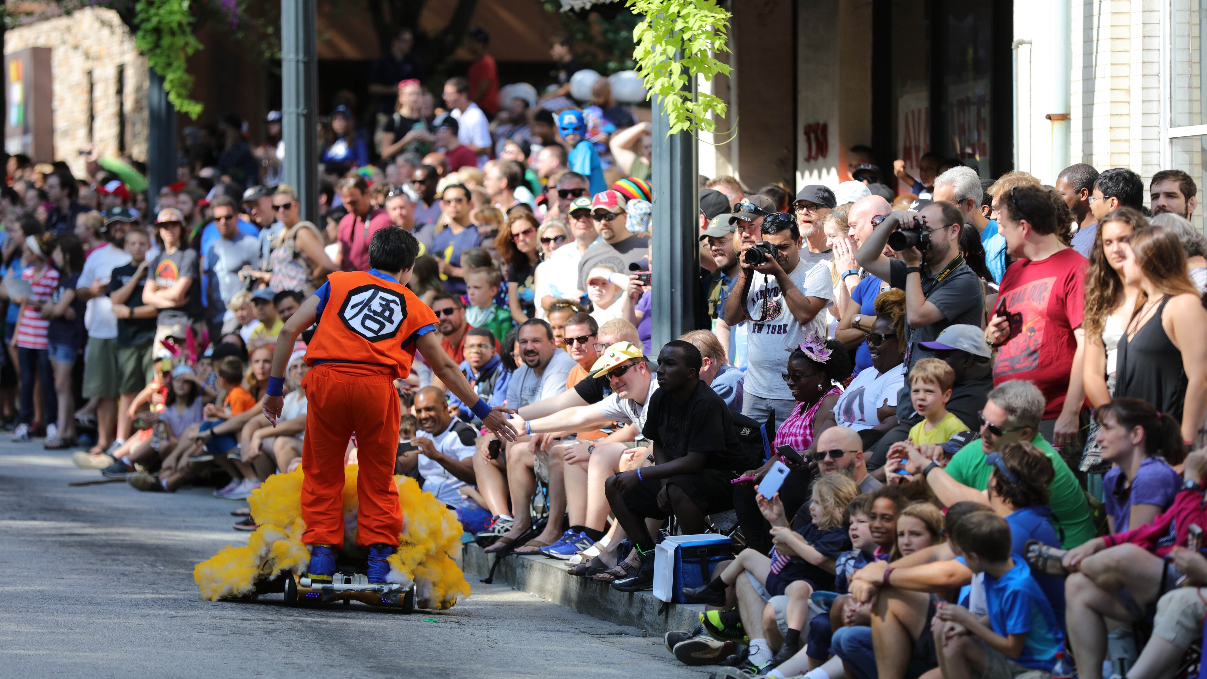 The Dragon Con parade on Peachtree Street in Atlanta, on Saturday September 3, 2016. (Credit: Dragon Con Photography)