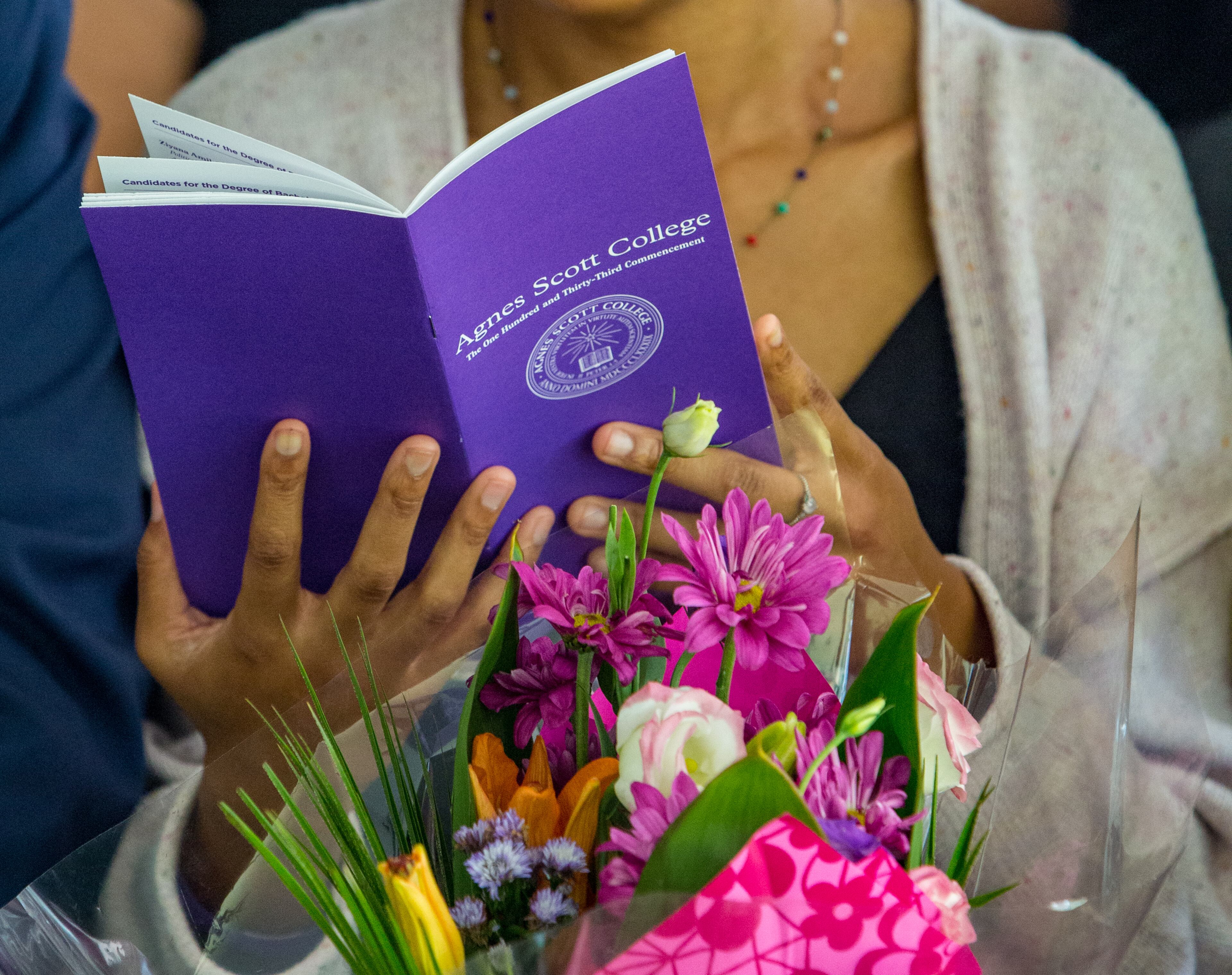 Agnes Scott College holds their graduation ceremony on Saturday, May 14, 2022 . (Jenni Girtman for The Atlanta Journal-Constitution)