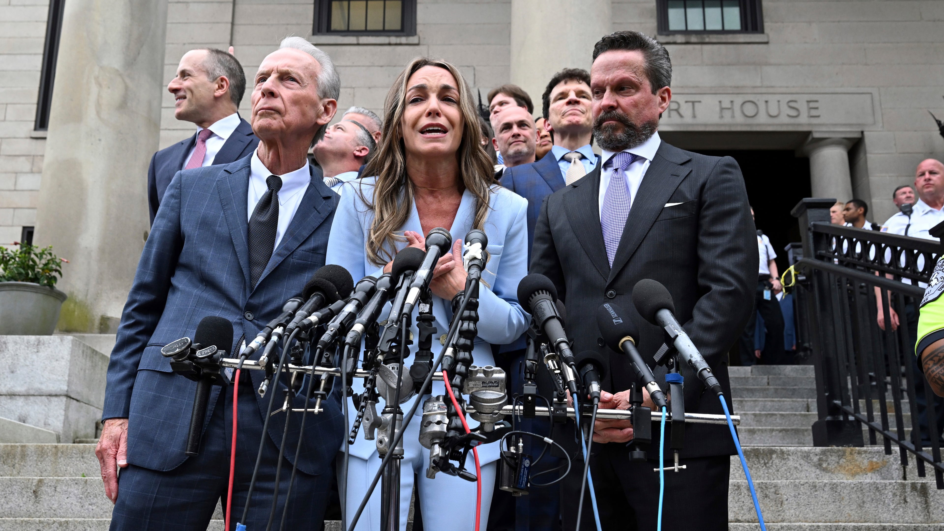 FILE - Karen Read speaks after she was found not guilty of second-degree murder June 18, 2025, in Dedham, Mass. (AP Photo/Josh Reynolds, File)