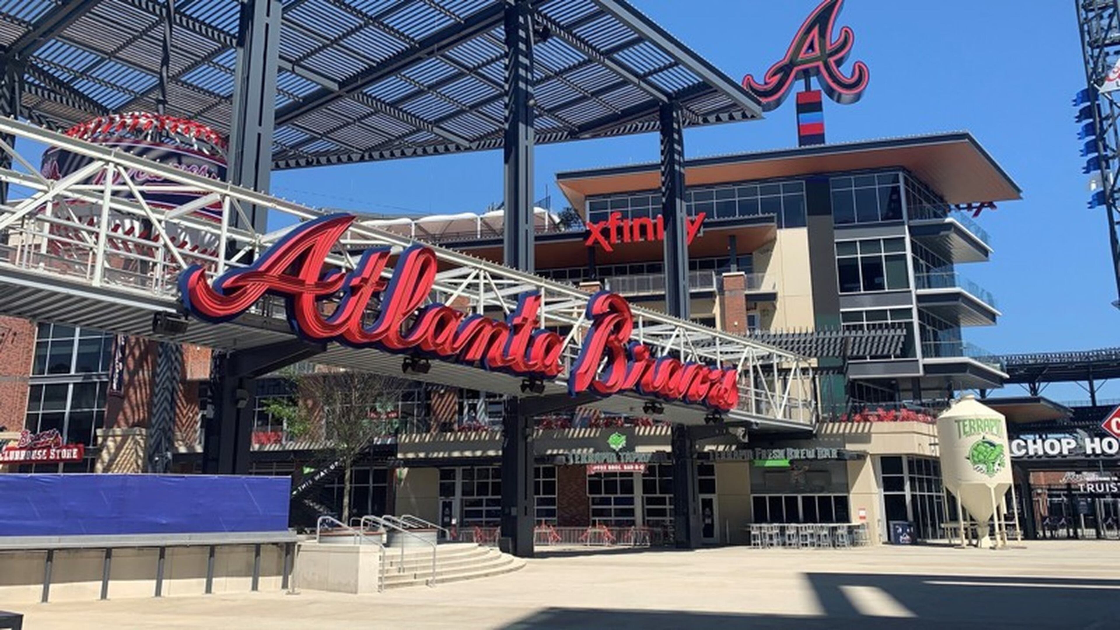 FILE PHOTO: The Battery was empty hours before the Braves would’ve been preparing for their home opener against the Marlins on April 3. (Gabe Burns / AJC)