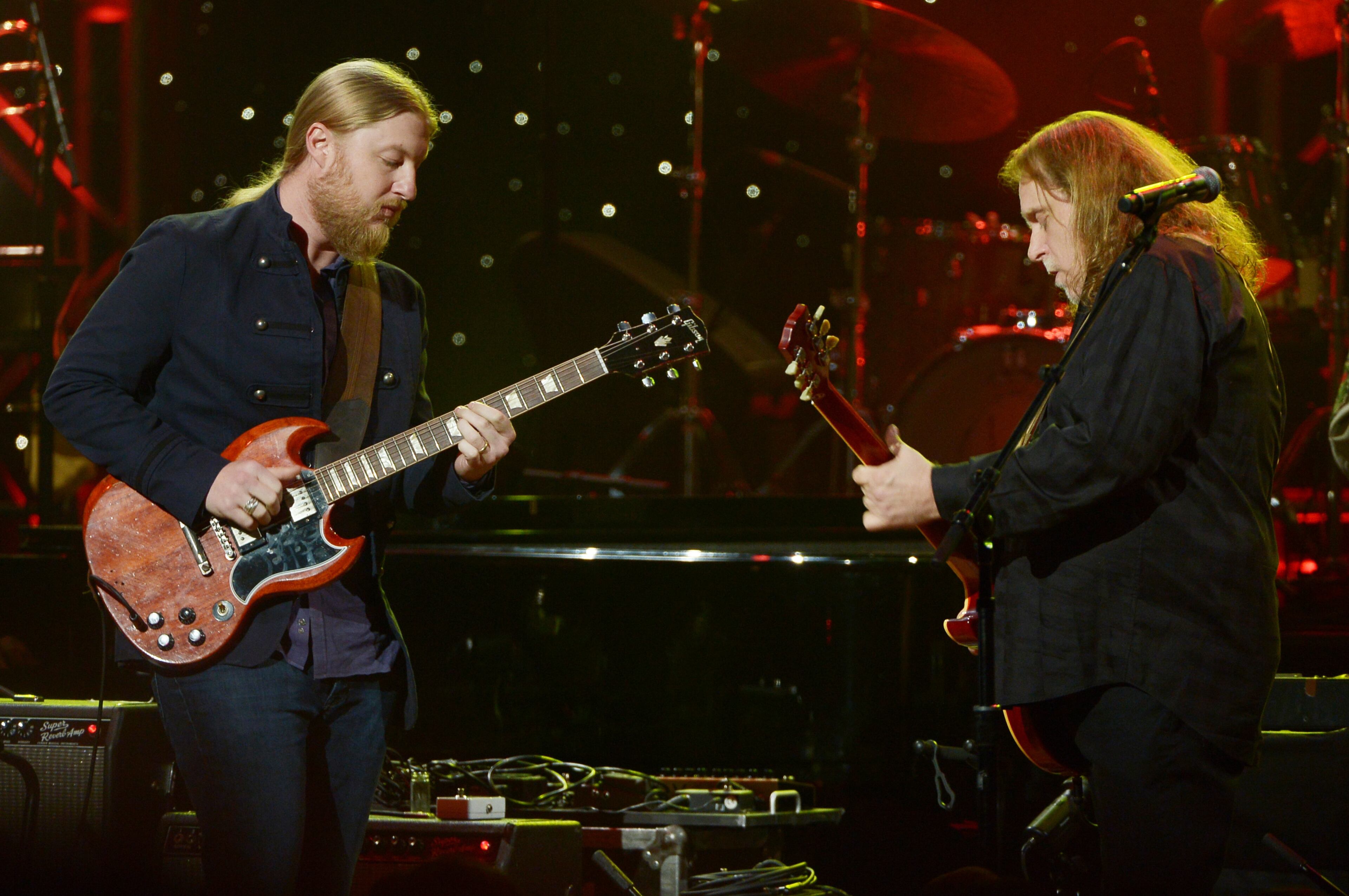 ATLANTA, GA - JANUARY 10: Derek Trucks and Warren Haynes perform during All My Friends: Celebrating the Songs & Voice of Gregg Allman at The Fox Theatre on January 10, 2014 in Atlanta, Georgia. (Photo by Michael Loccisano/Getty Images)