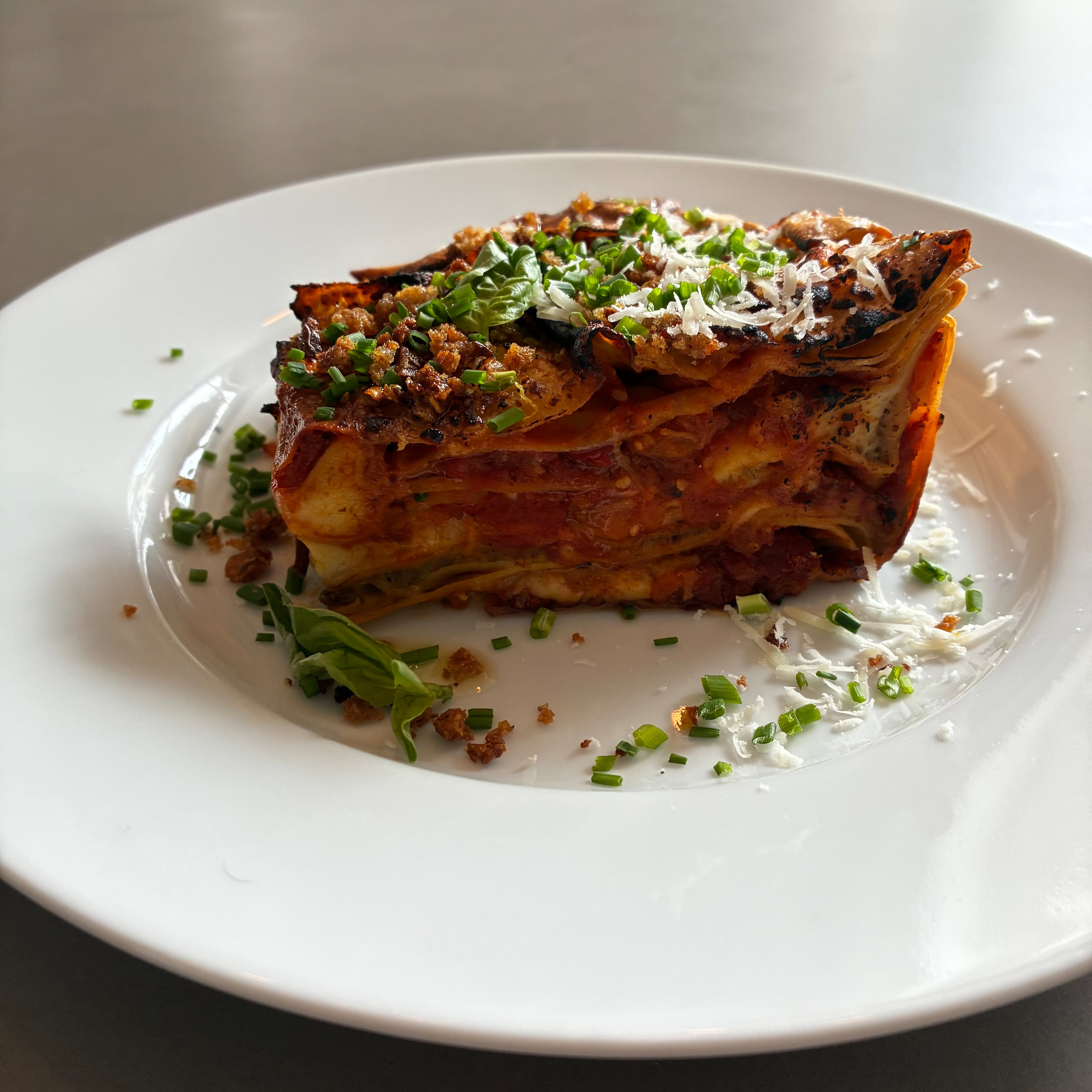 Vinny's seasonal mushroom lasagna. (Courtesy of Vince Pellegri)