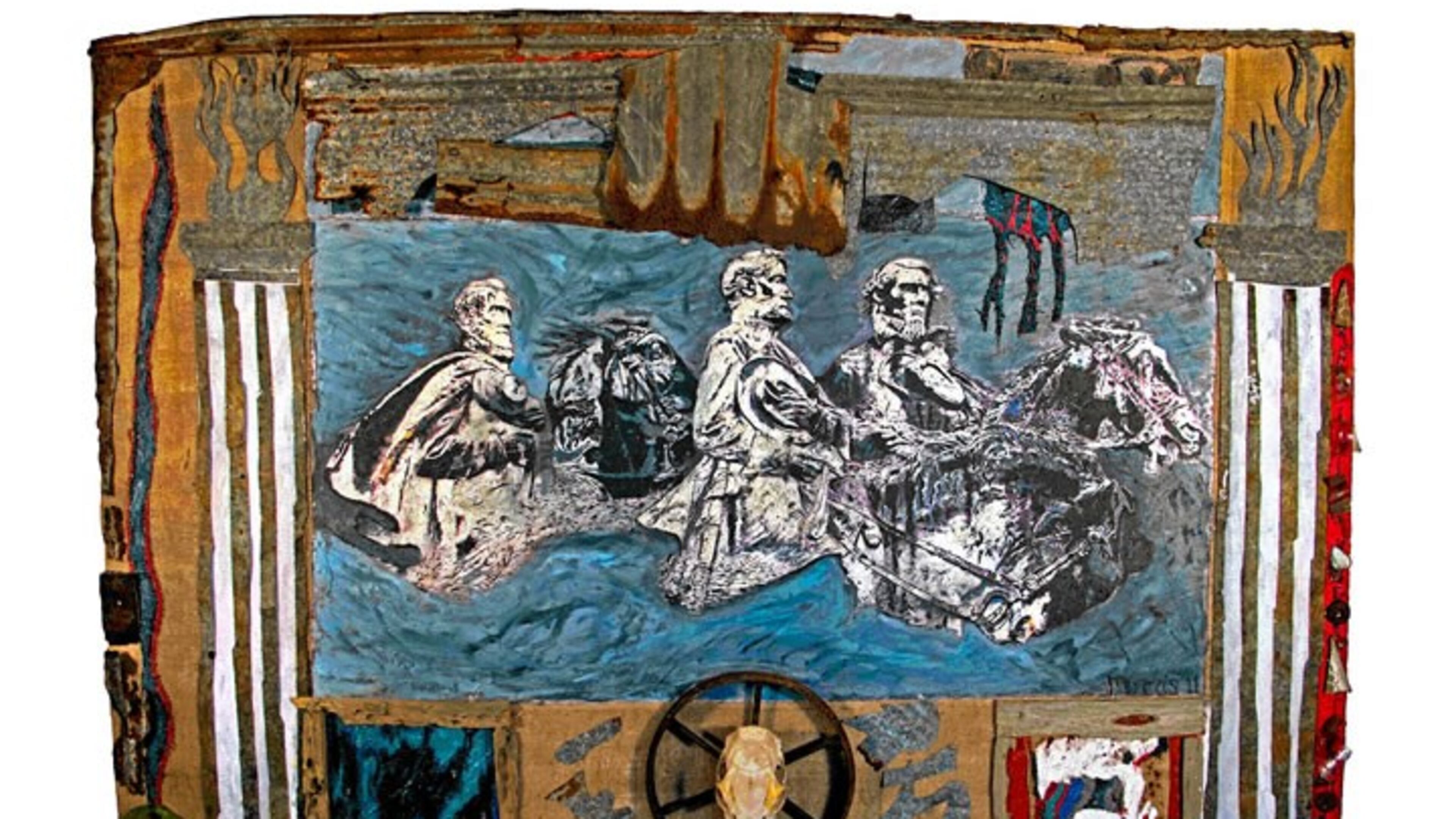 An art piece about Stone Mountain and its role in history by artist Robert Morris.