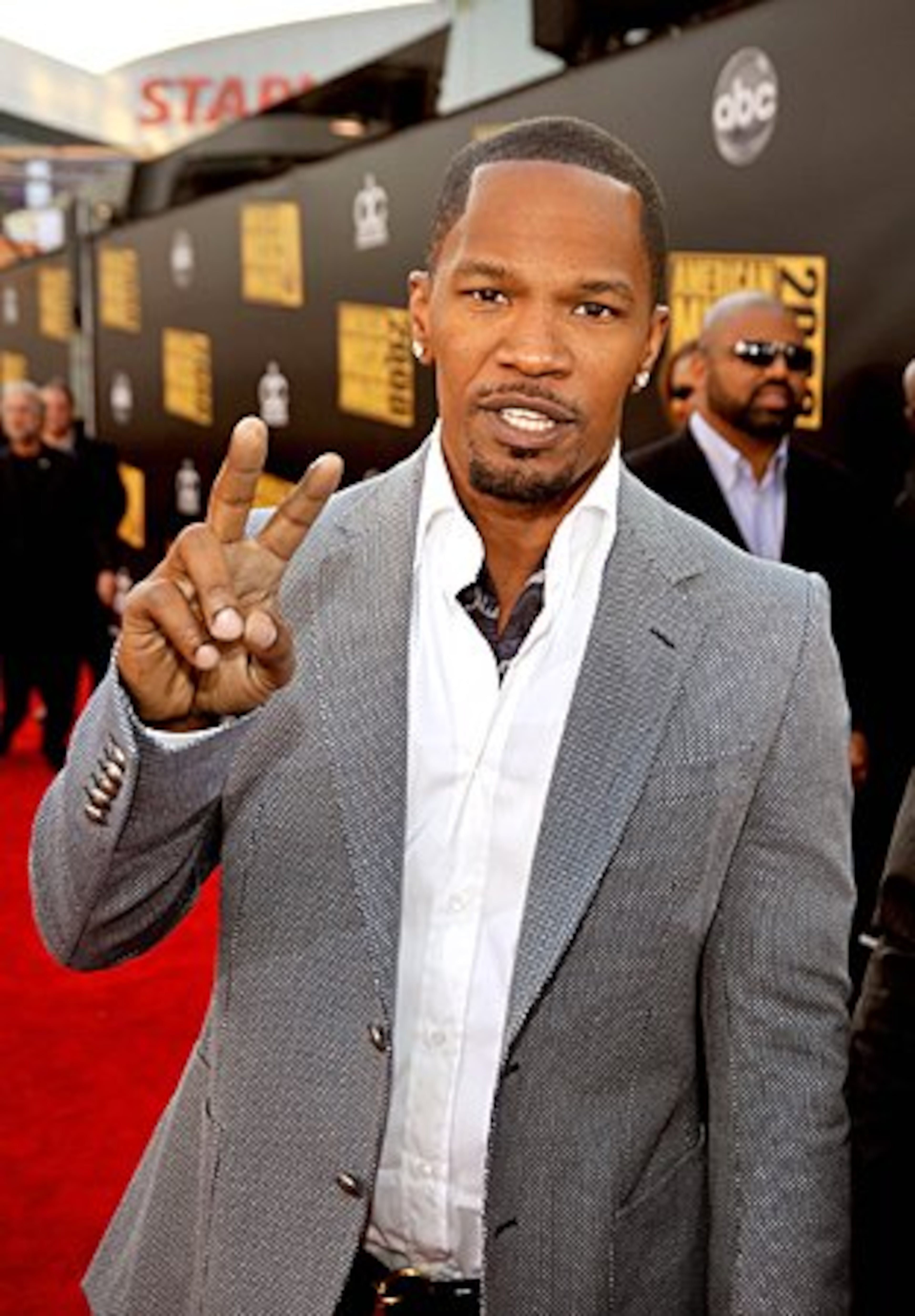 Oscar Award winner actor/singer Jamie Foxx arrives.