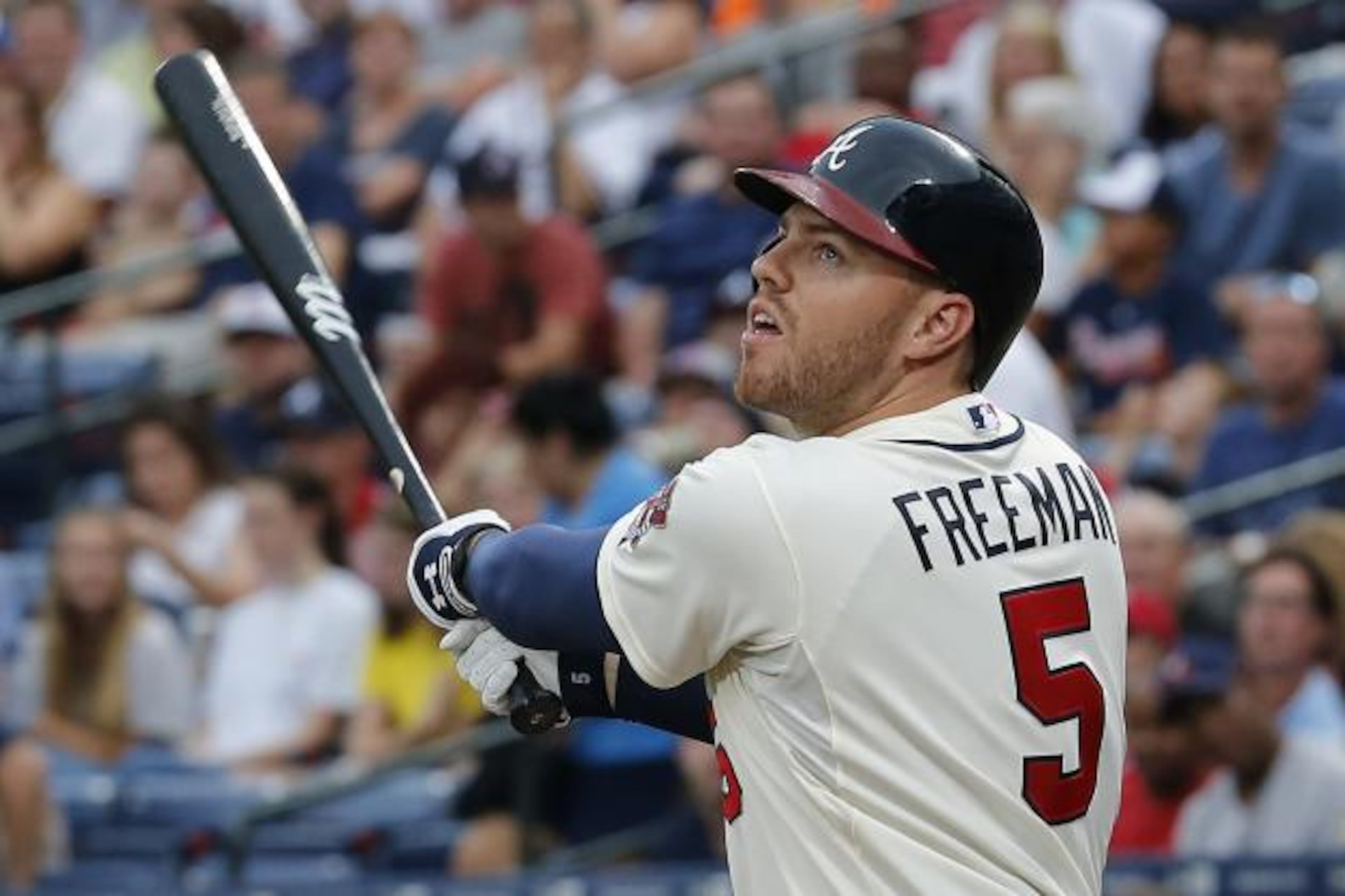 Freddie Freeman has been on a tear in June, and the Braves need him to do something Wednesday that not many lefties have done this season: Hit Indians pitchers Danny Salazar. (AP photo)