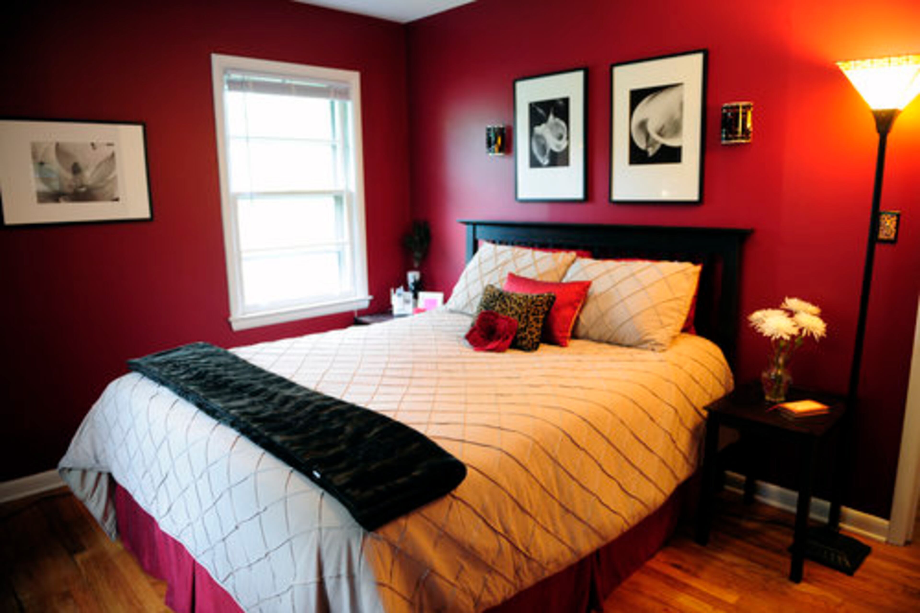 The master bedroom. Being divorced means never having to say 'it's your turn to make the bed.'