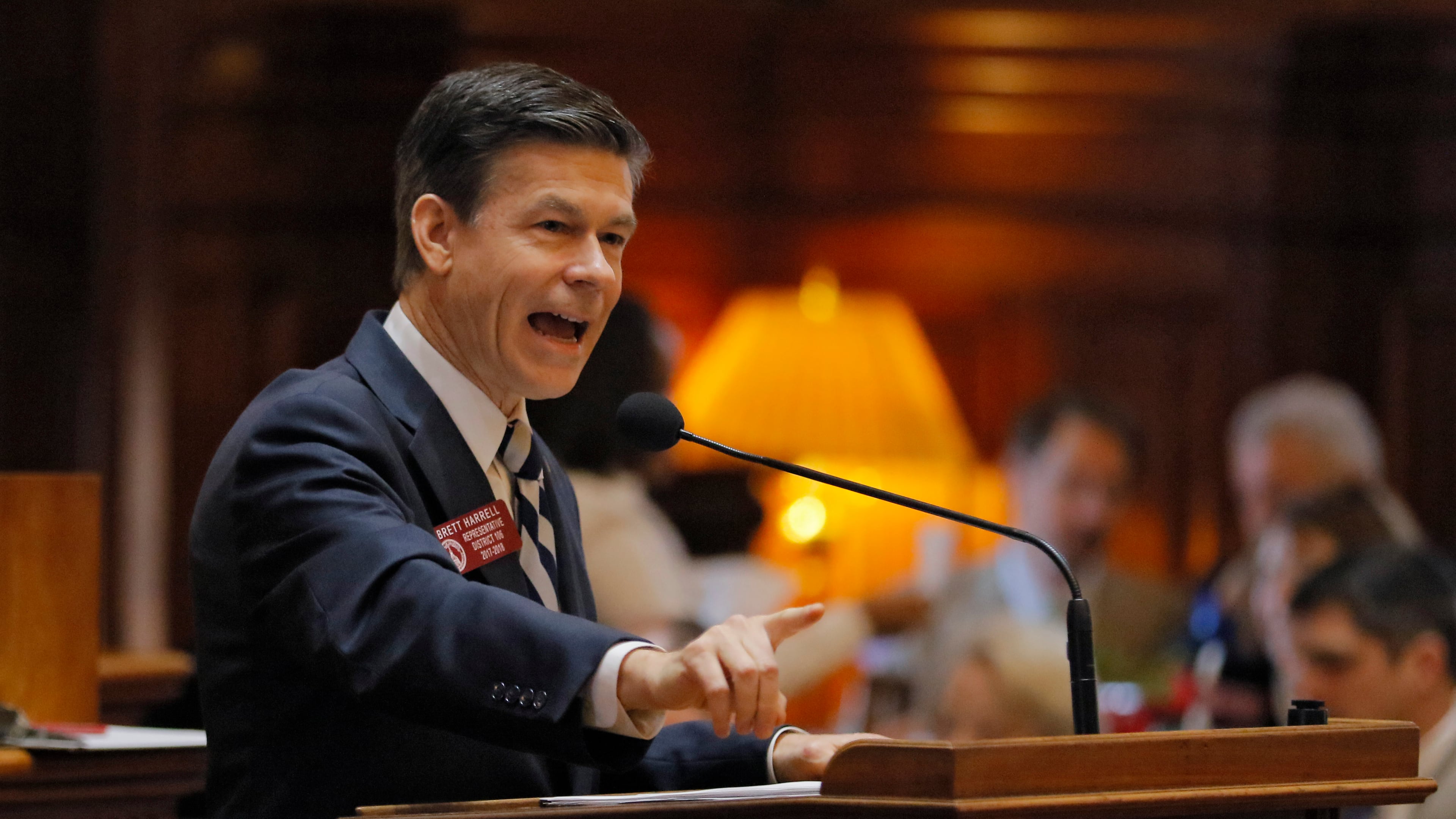 House Ways and Means Chairman Brett Harrell, R-Snellville, has been among those pushing for a second state income tax cut for Georgia. BOB ANDRES /BANDRES@AJC.COM