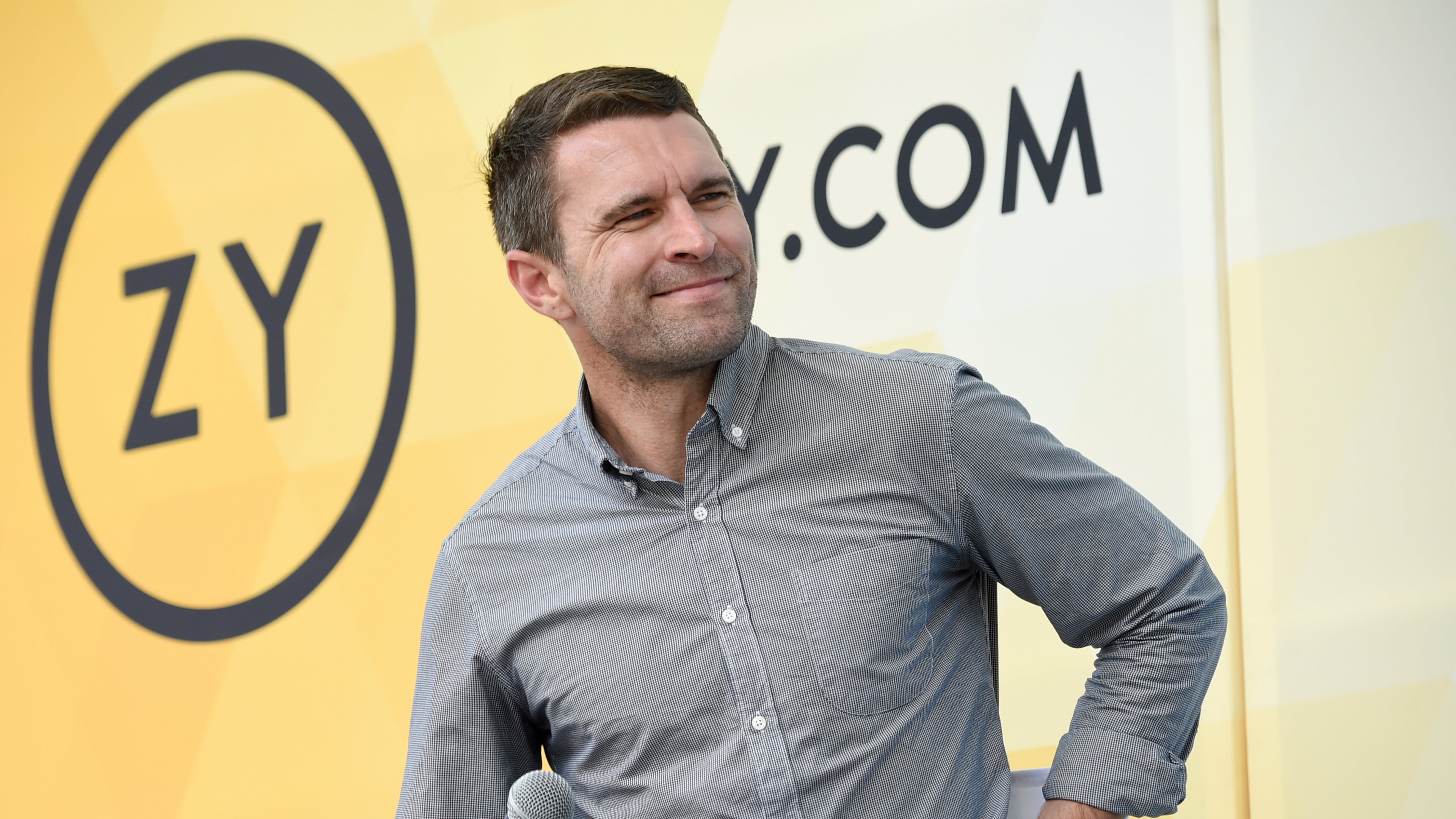FILE - In this July 21, 2018, file photo Allbirds co-founder Tim Brown speaks at OZY Fest in Central Park in New York. Online shoe brand Allbirds plans to more than double its store count next year, hoping to reach shoppers who want to touch and try on their wool shoes. (Photo by Evan Agostini/Invision/AP, File)