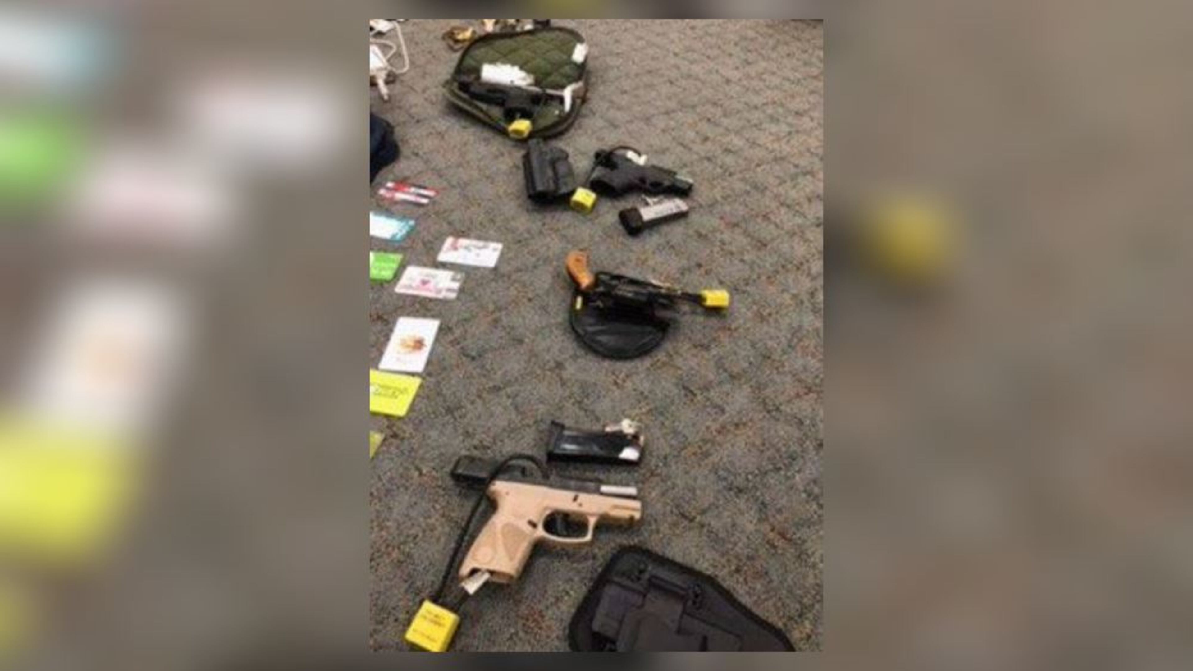 Police in Athens found guns and other stolen goods.