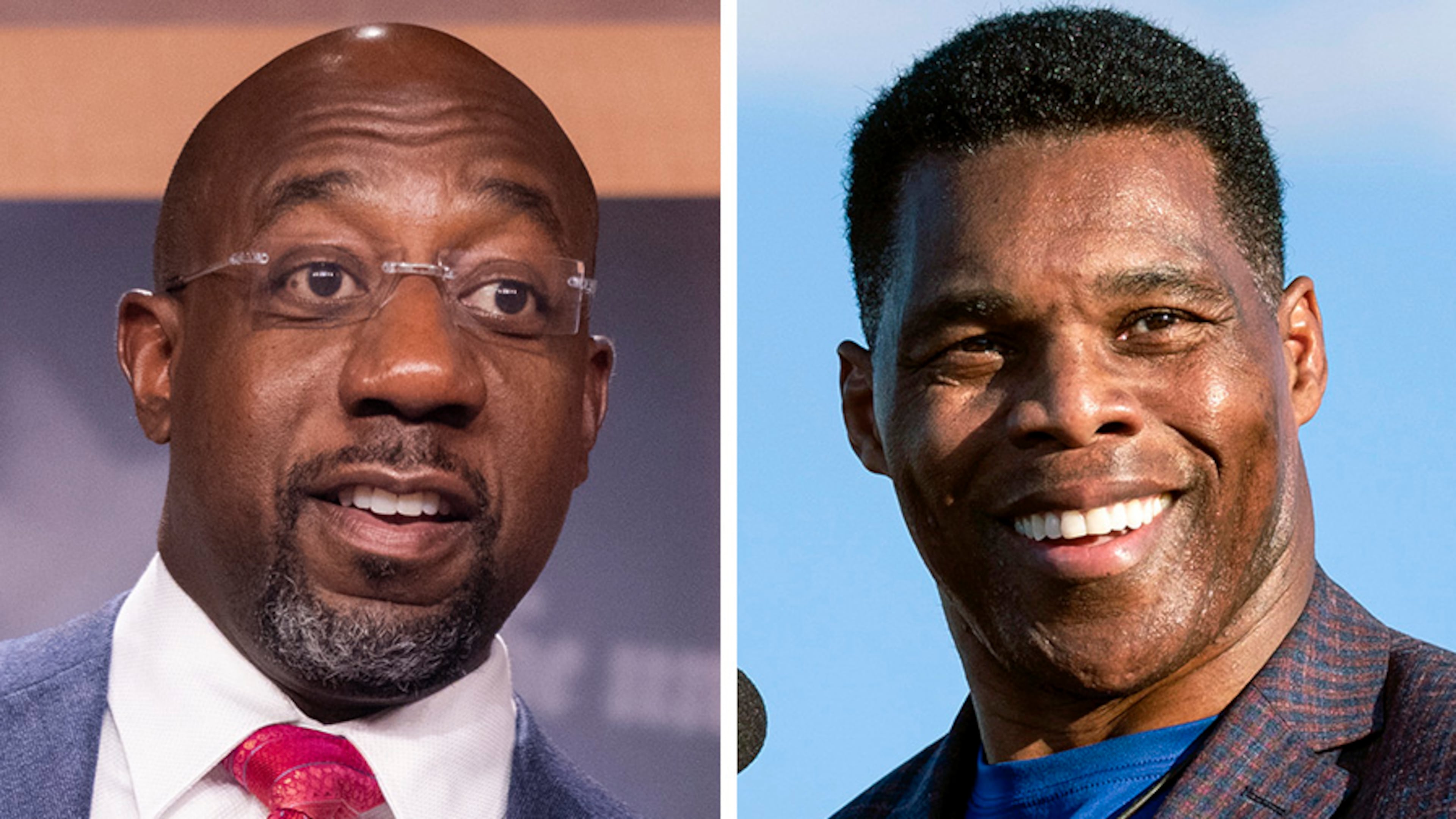 Raphael Warnock and Herschel Walker
