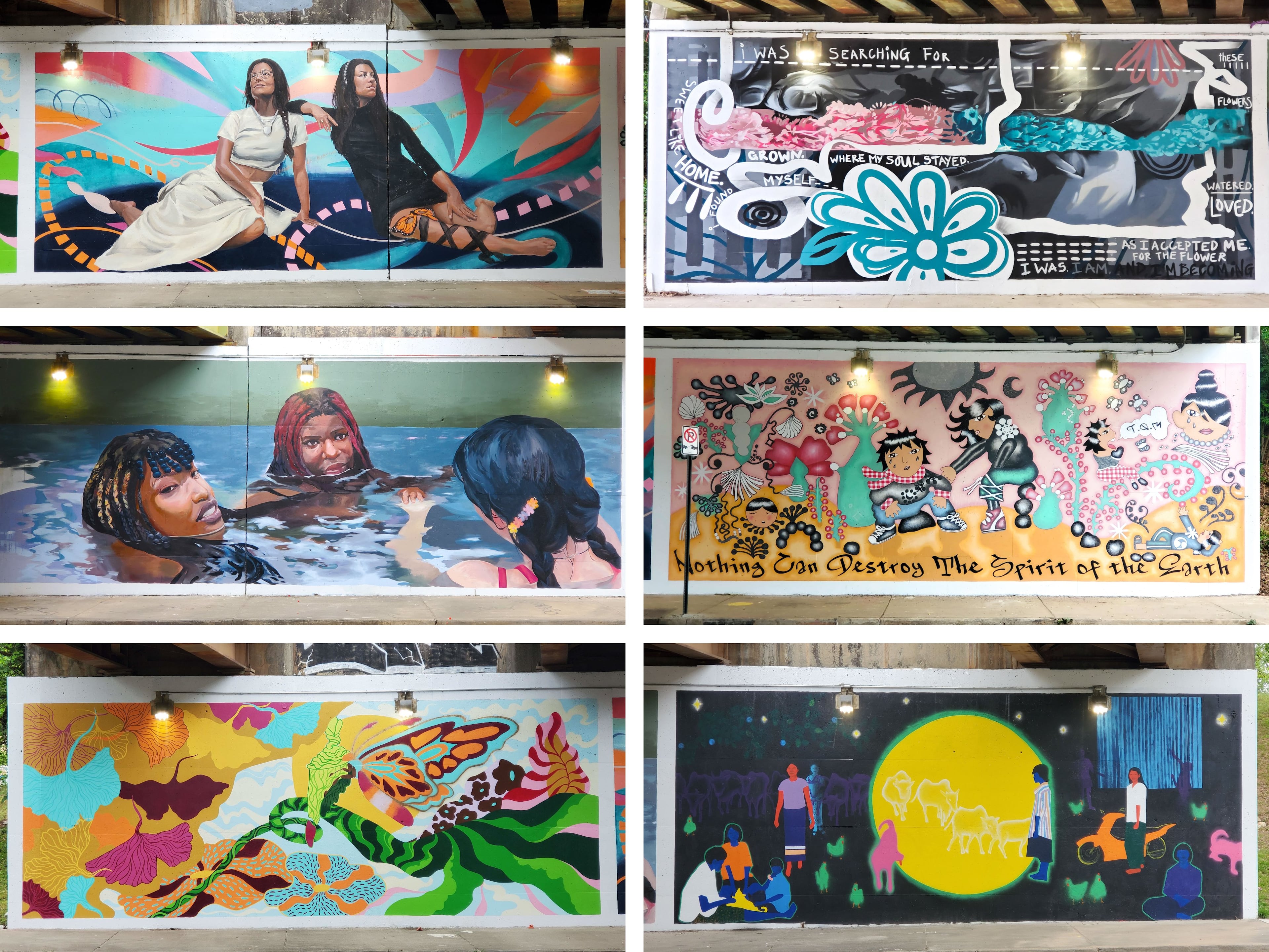 Orchestrated by Living Walls and curated by Drew Borders, six women and nonbinary artists of diverse cultural backgrounds created "I Am Mine / We Are Ours" at the Arizona Avenue MARTA underpass.
(Arthur Rudick)