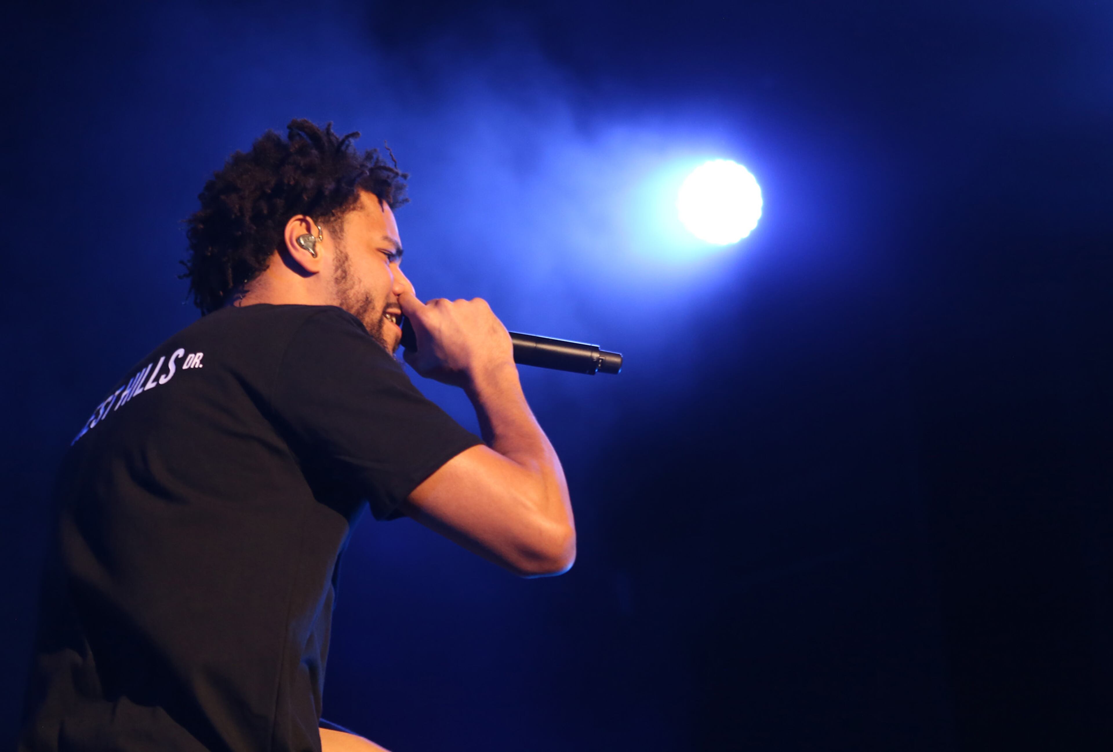 ATLANTA - J. Cole brings his "Forest Hills Drive Tour", in support of his third studio album, "2014 Forest Hills Drive" to Aaron's Amphitheatre at Lakewood on Saturday, Aug. 15, 2015 in Atlanta. He performed the album in it's entirety while providing humorous anecdotes with each song. The show opened up with performances by R&B singer Jeremih, and hip-hop artists YG (Young Gangsta) and Big Sean. (Akili-Casundria Ramsess/Special to the AJC)