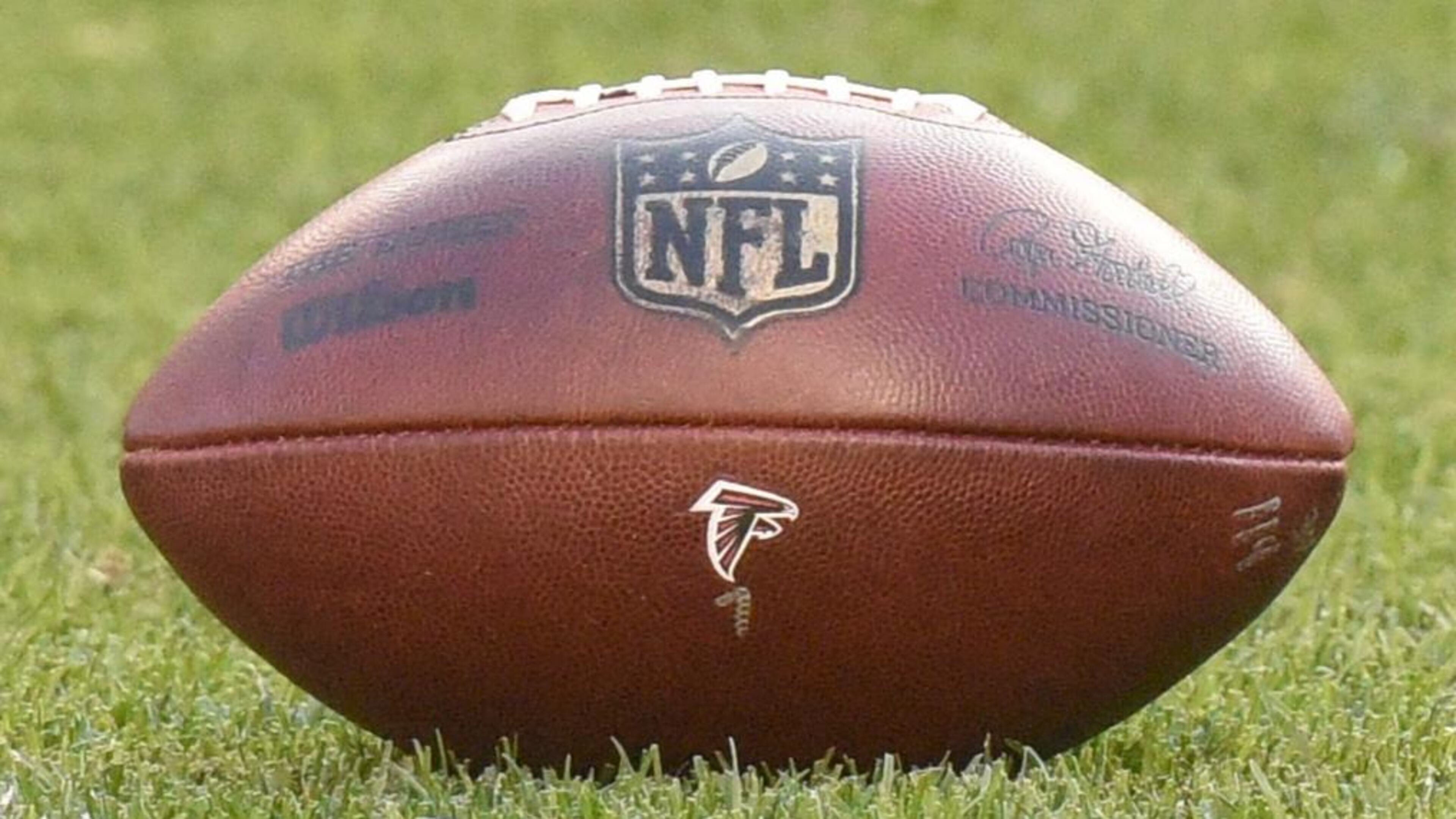 An NFL Football is on the field during an NFL preseason football game, Sunday, Aug. 20, 2017, in Pittsburgh. (AP Photo/Don Wright)